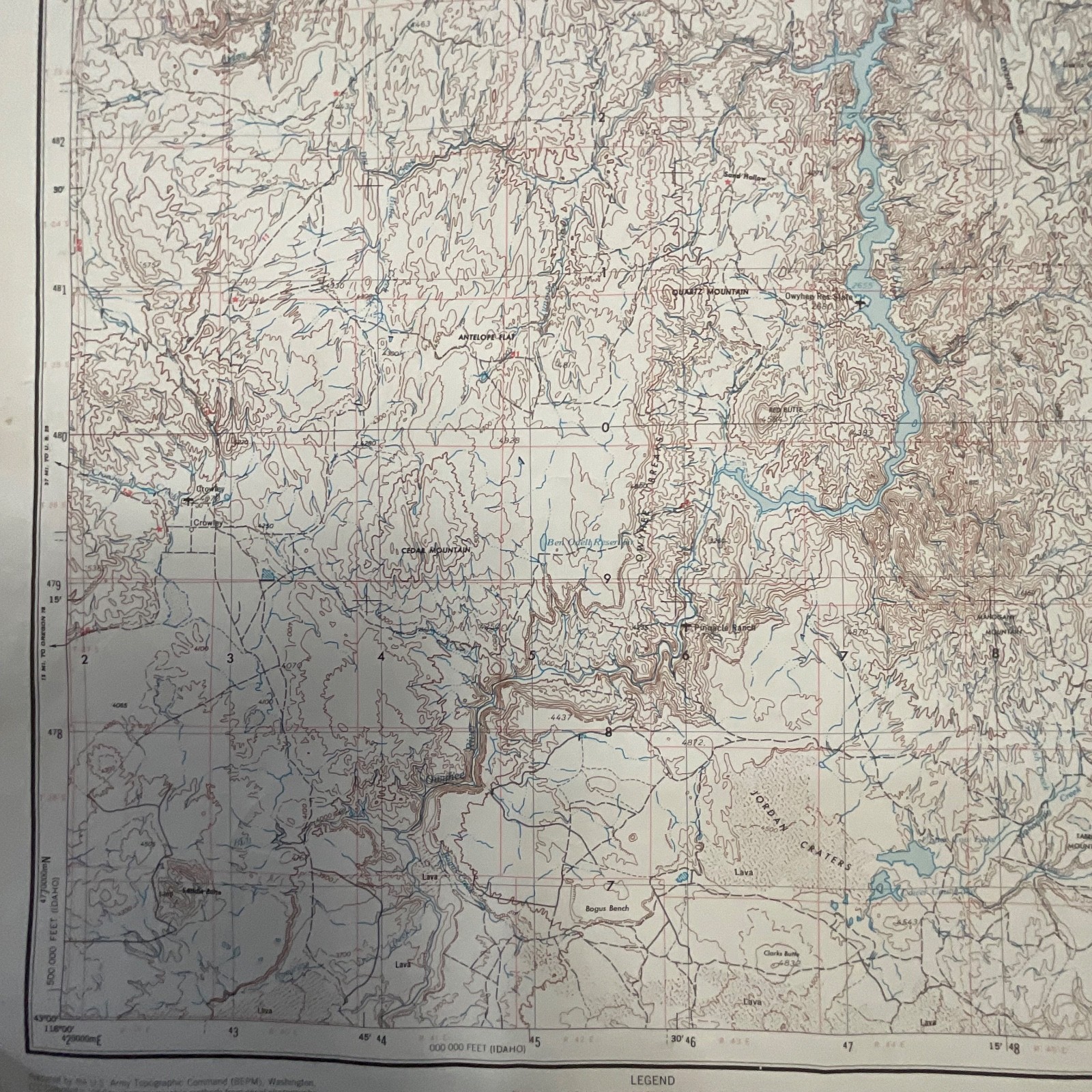 1977 Boise Idaho USGS Topographic Map 1:250000 Wall Map 27.5in x 21.75in - Image 13