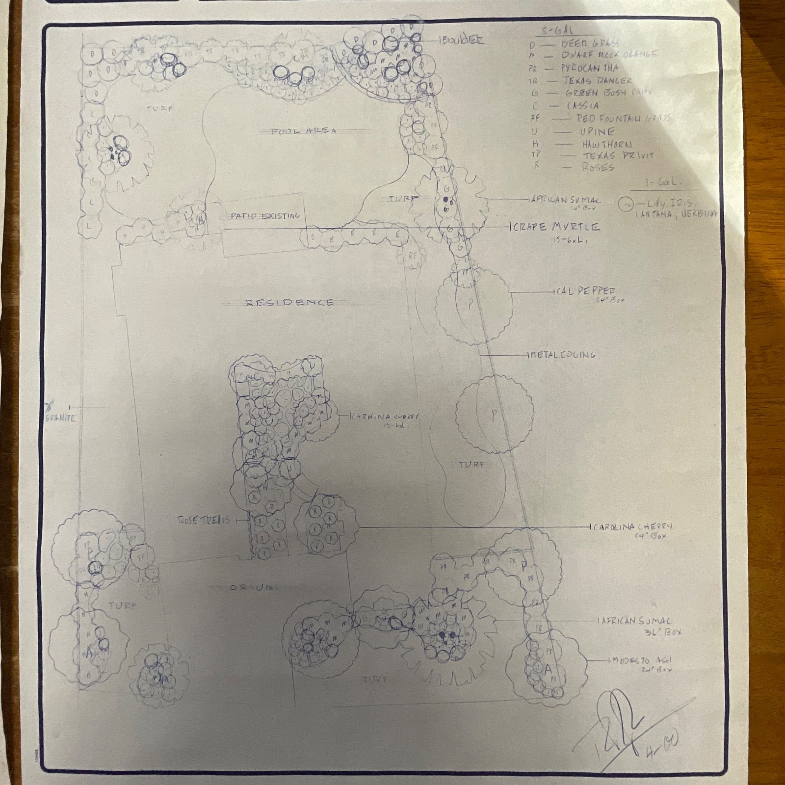 Pair Landscape Design Drawings 24in x 18in Primo Landscape Inc Rolled Storage - Image 5