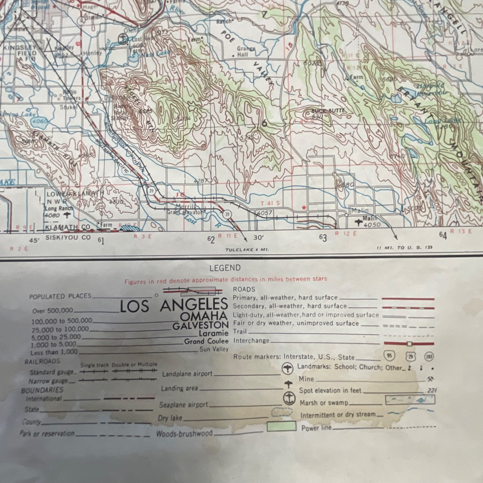 Vintage 1972 Klamath Falls USGS Topographic Map 27in x 22in Oregon California - Image 14