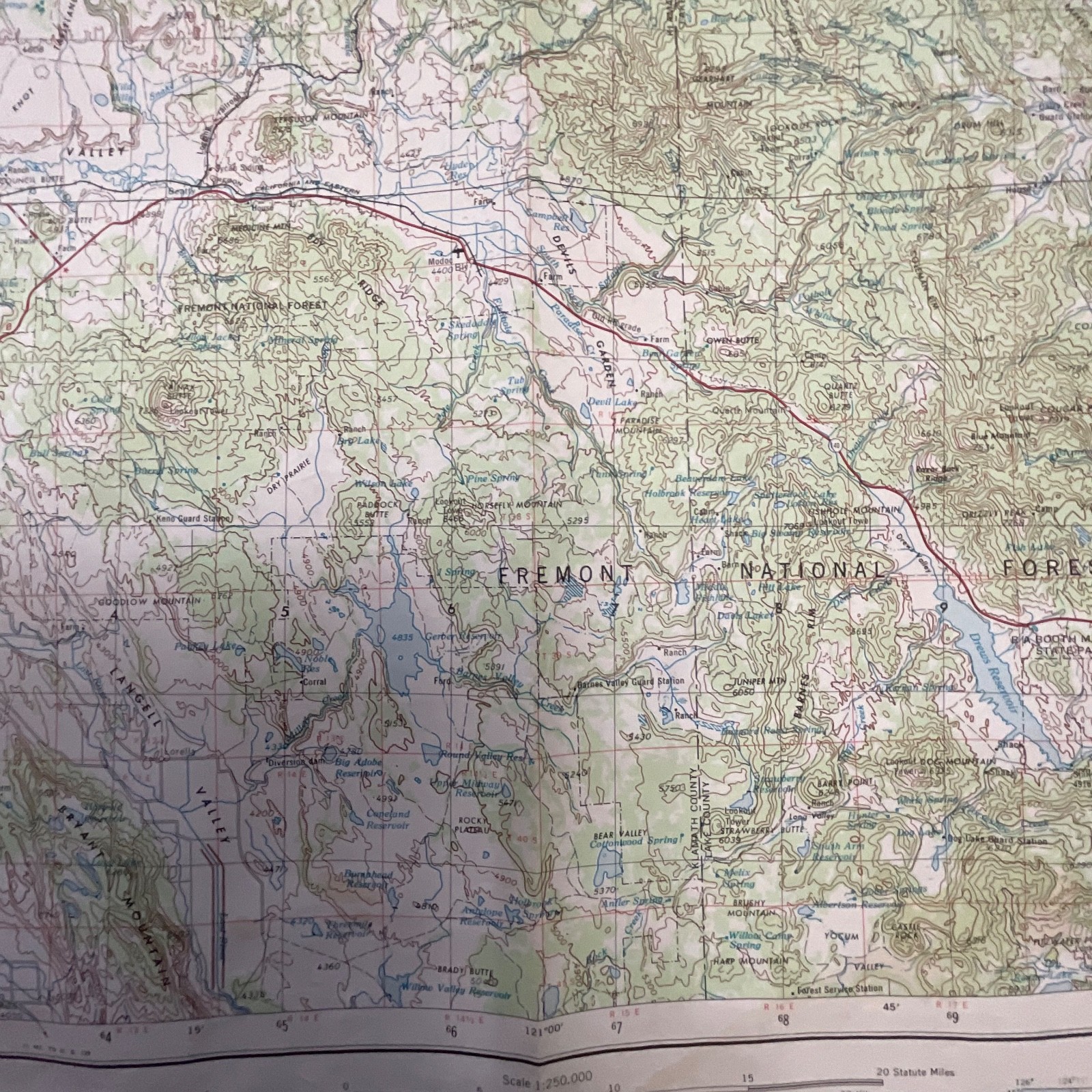 Vintage 1972 Klamath Falls USGS Topographic Map 27in x 22in Oregon California - Image 18