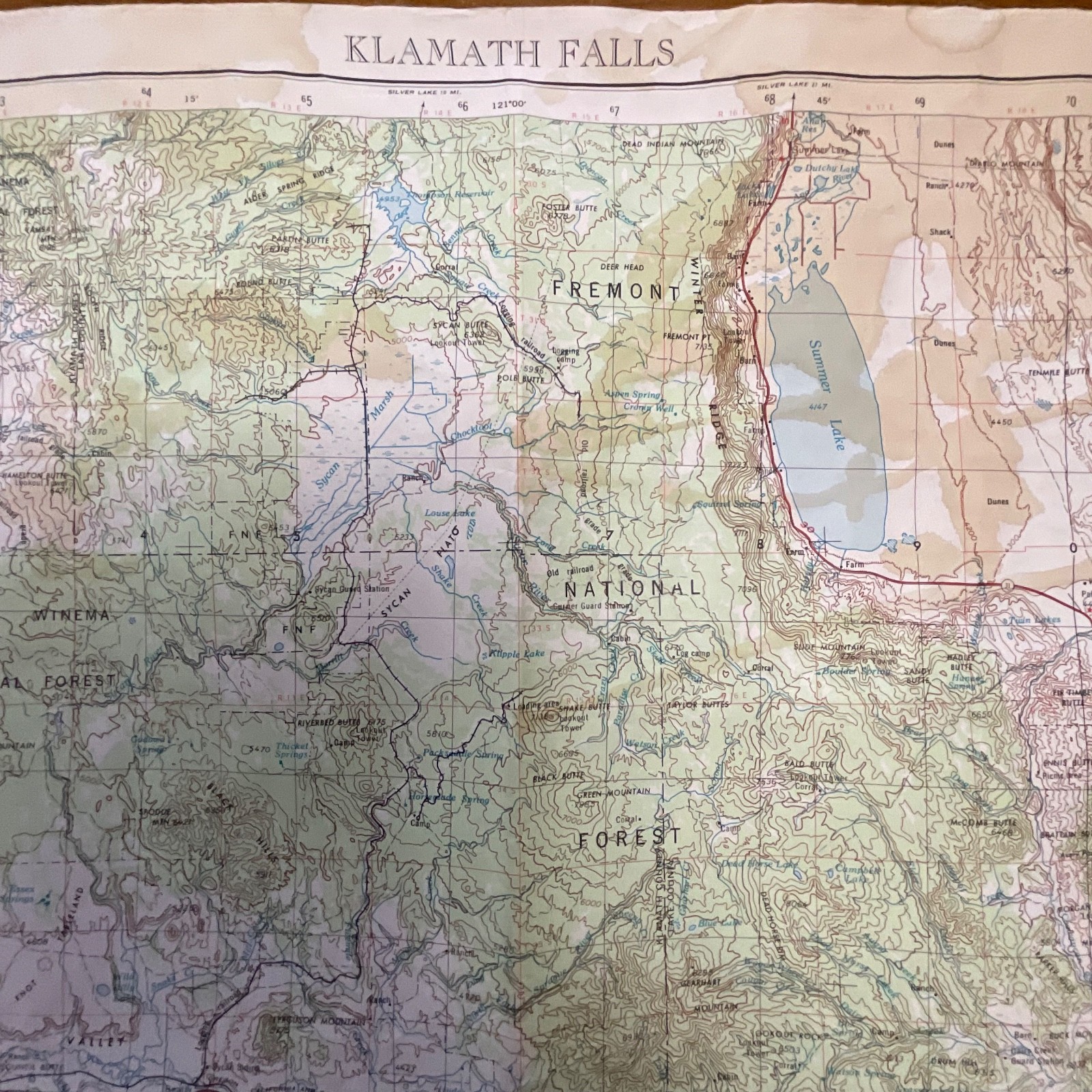Vintage 1972 Klamath Falls USGS Topographic Map 27in x 22in Oregon California - Image 17