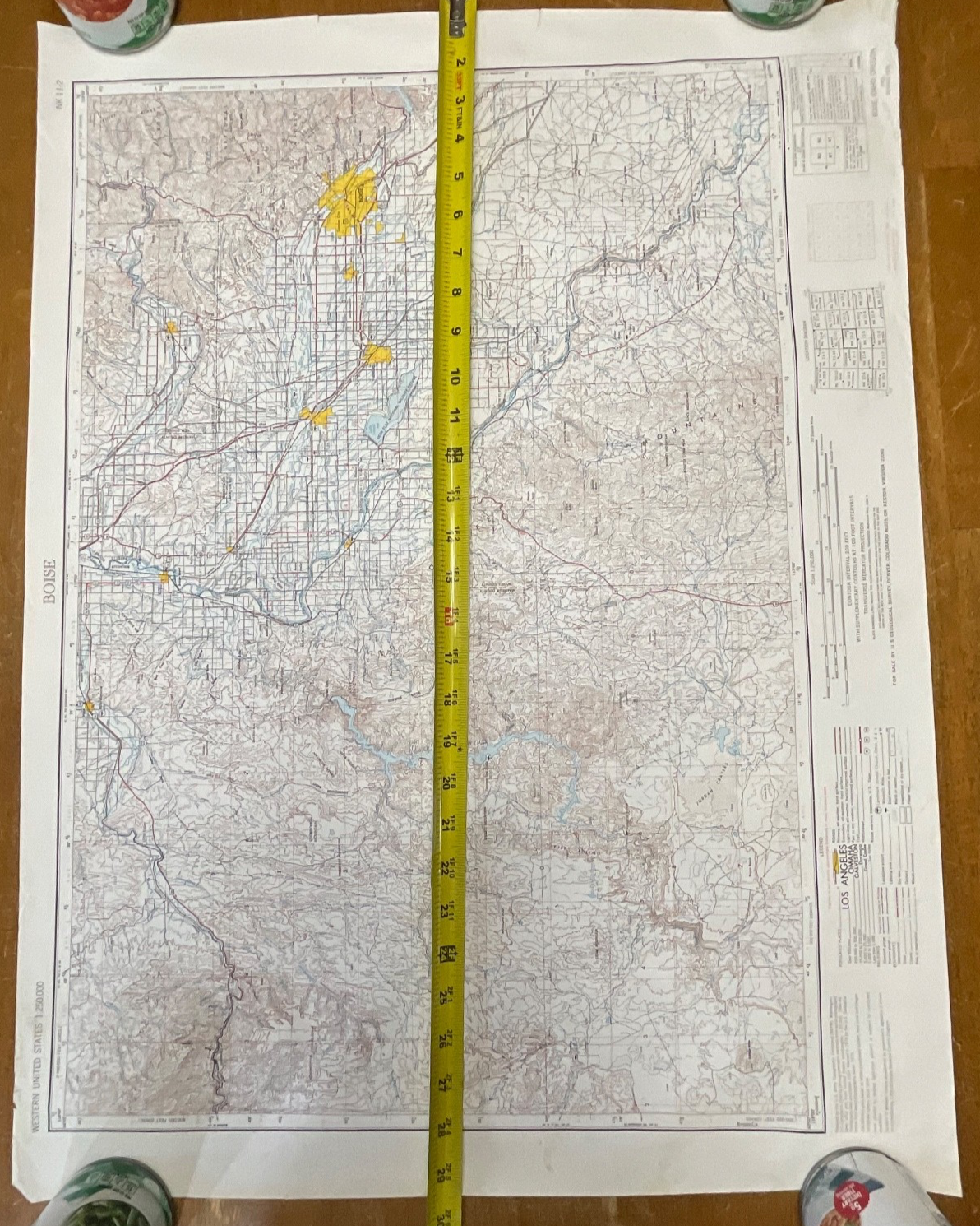 1977 Boise Idaho USGS Topographic Map 1:250000 Wall Map 27.5in x 21.75in - Image 19