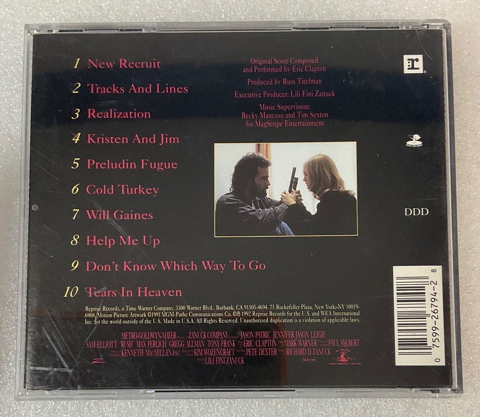 Rush Motion Picture Soundtrack CD 1992 Eric Clapton Score Reprise Records - Image 2
