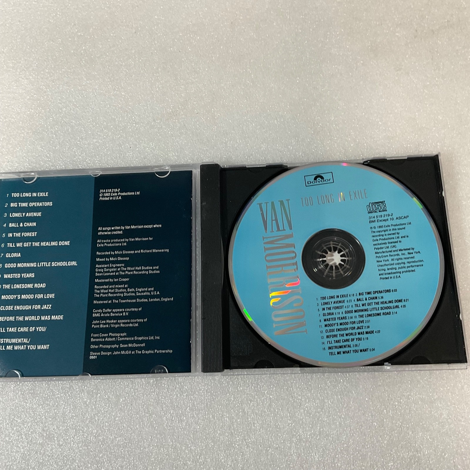 Van Morrison Too Long in Exile CD 1993 Polydor Rock Album - Image 10