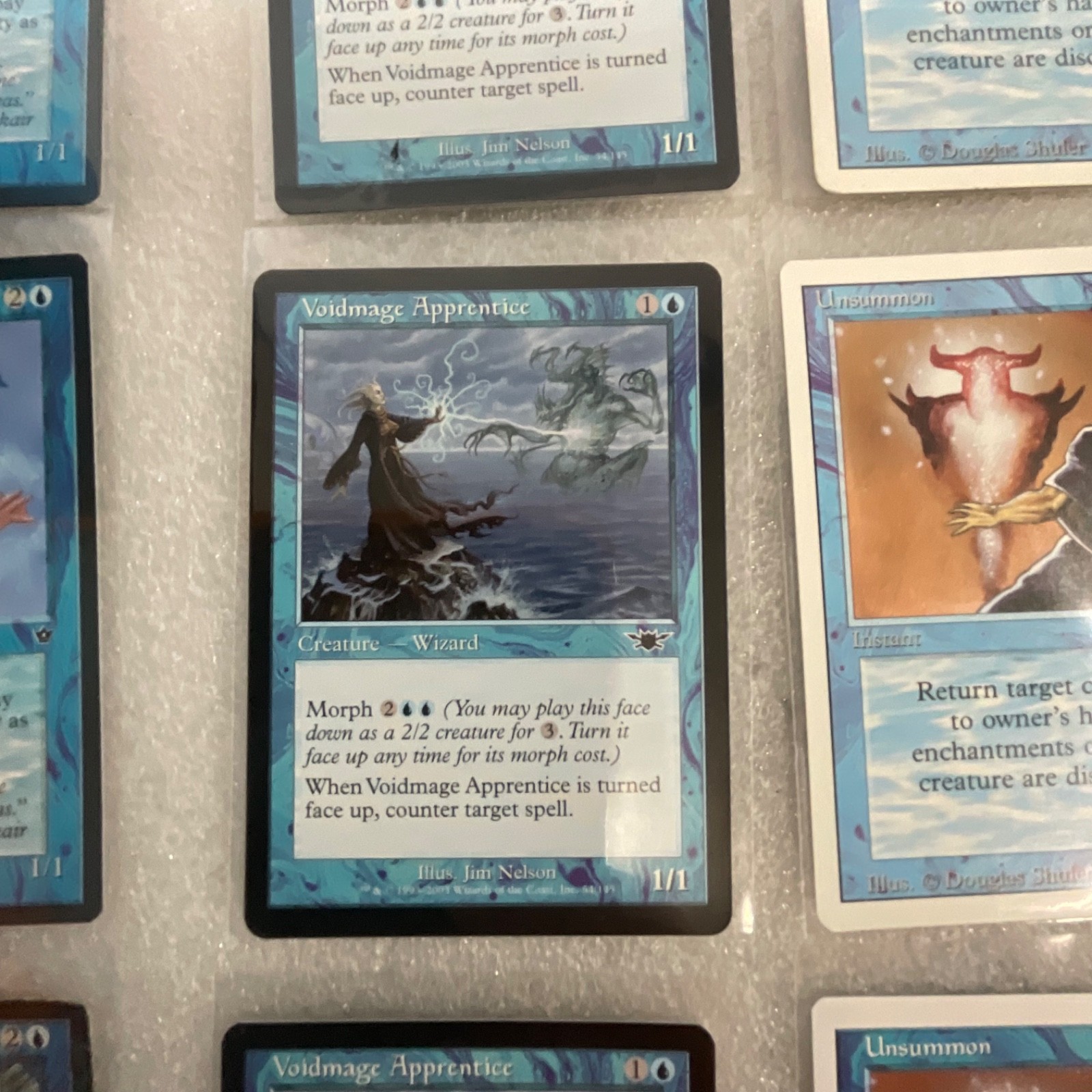 MTG Lot of 20 Blue Mixed Nemesis 6ED Revised Vodalian Mage - Image 8