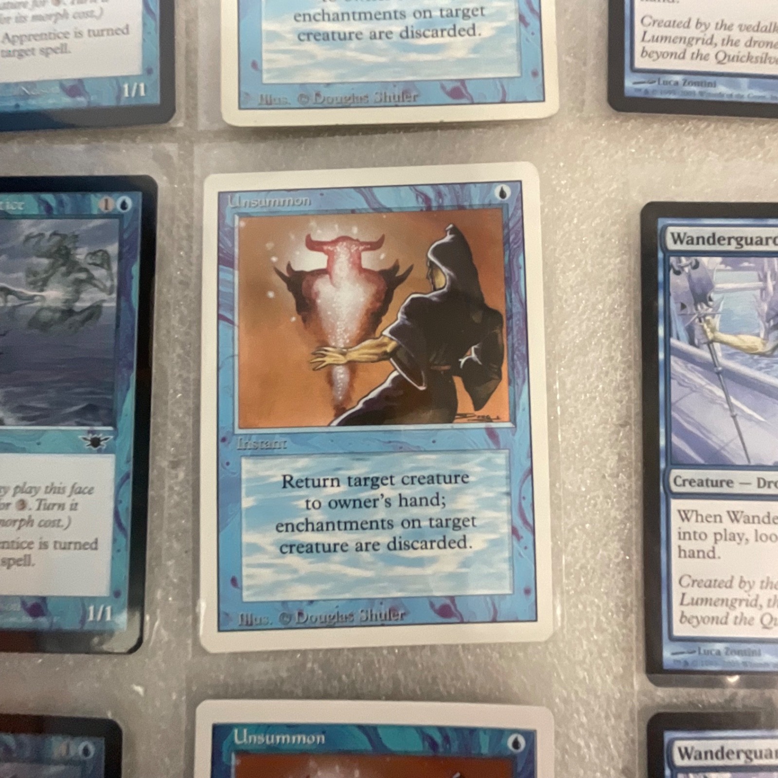 MTG Lot of 20 Blue Mixed Nemesis 6ED Revised Vodalian Mage - Image 11