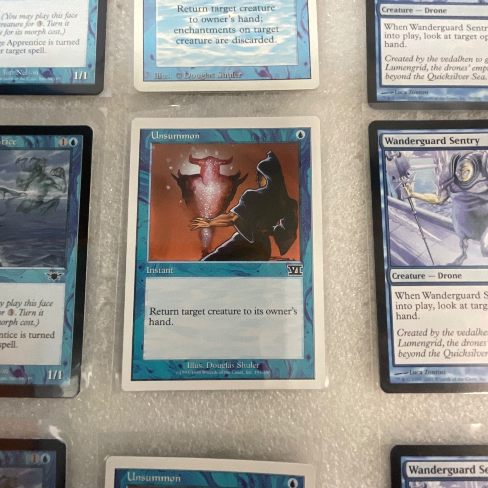 MTG Lot of 20 Blue Mixed Nemesis 6ED Revised Vodalian Mage - Image 12