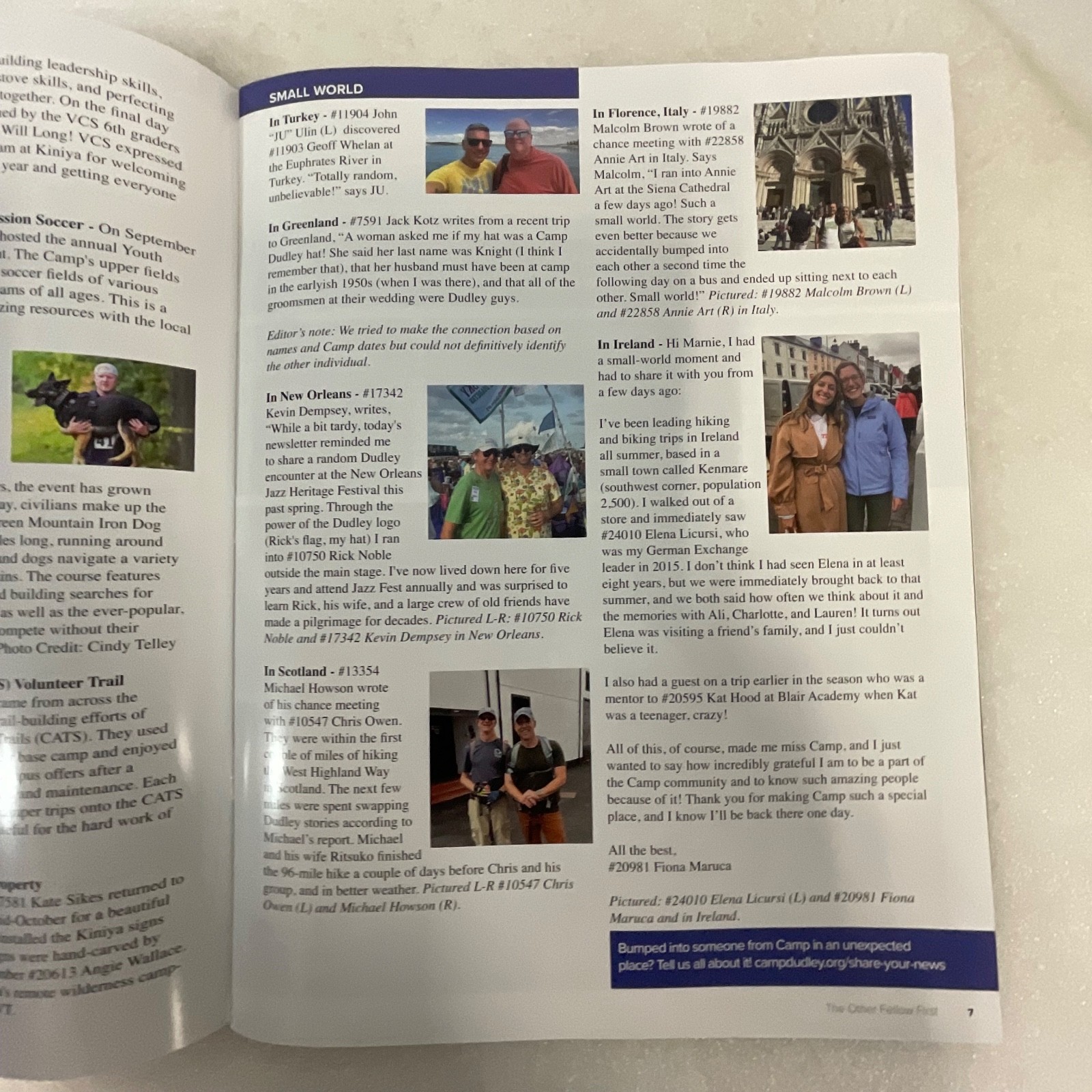 The Other Fellow First Camp Dudley Magazine Fall 2025 11in x 8.5in - Image 9
