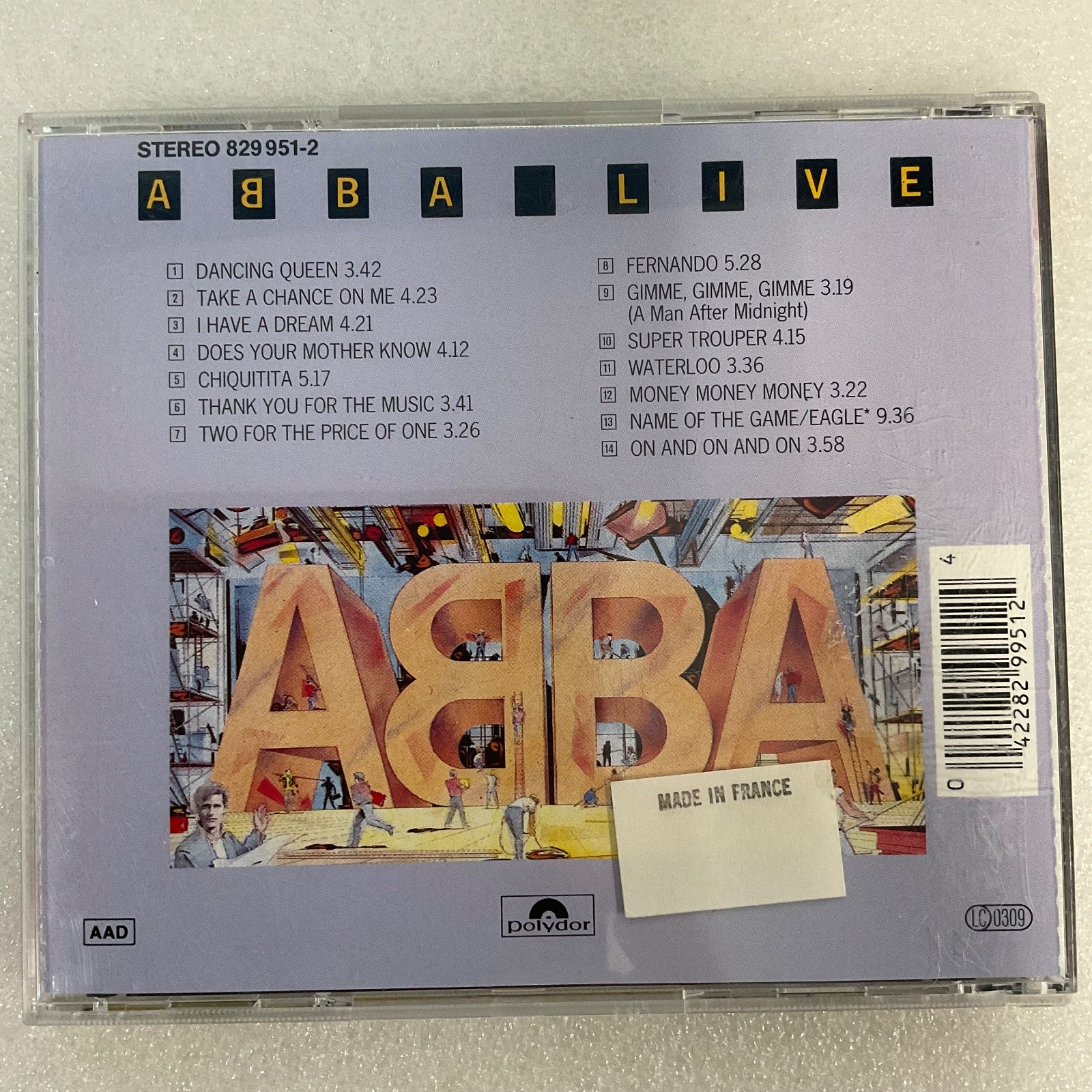 ABBA Live Music CD Polydor Made in France 1986 AAD - Image 2