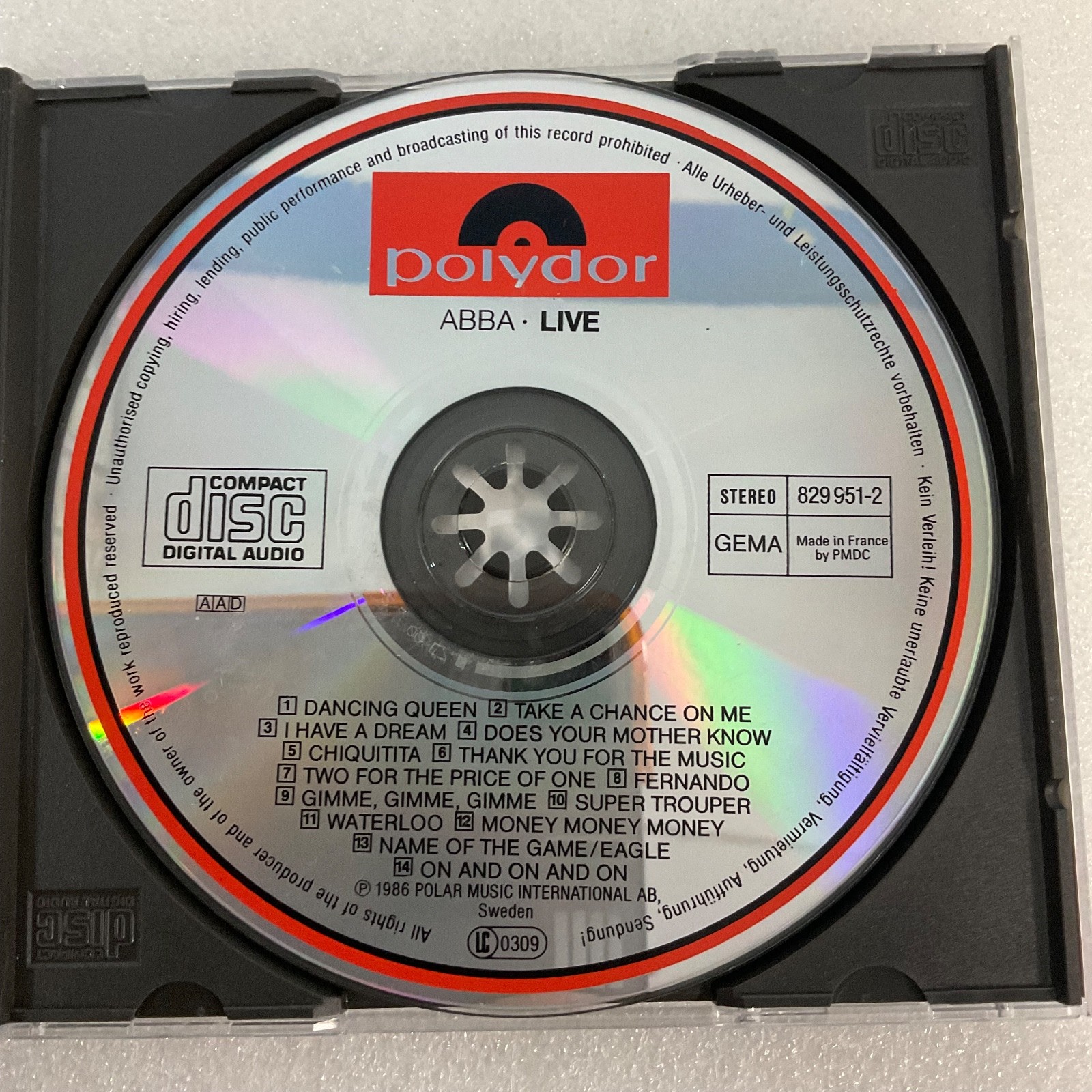 ABBA Live Music CD Polydor Made in France 1986 AAD - Image 8