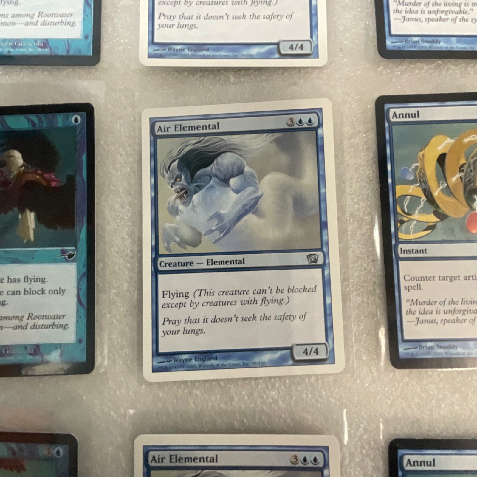 MTG Lot of 20 Blue Cards Mixed Sets Wrath of Marit Lage Air Elemental - Image 15