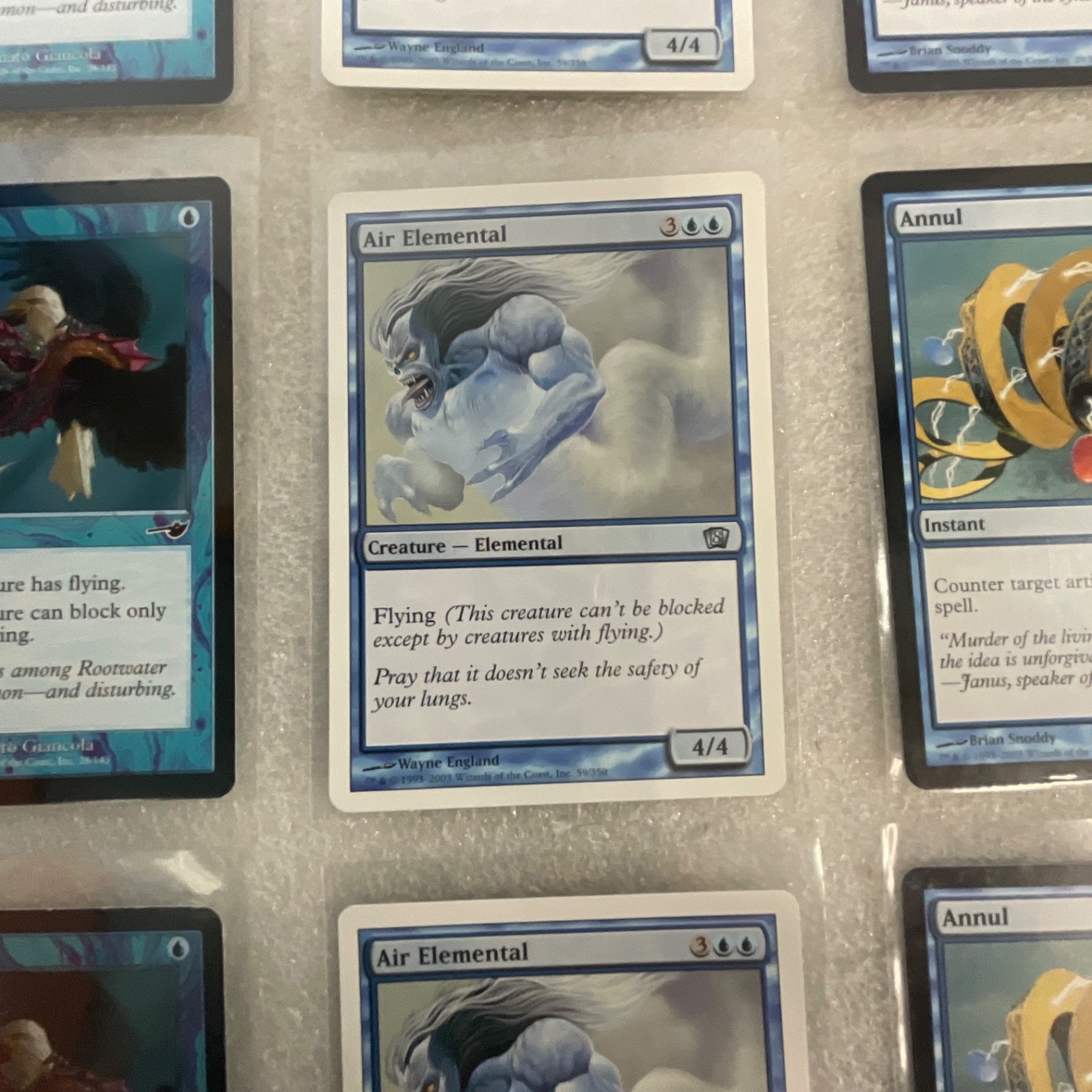 MTG Lot of 20 Blue Cards Mixed Sets Wrath of Marit Lage Air Elemental - Image 16