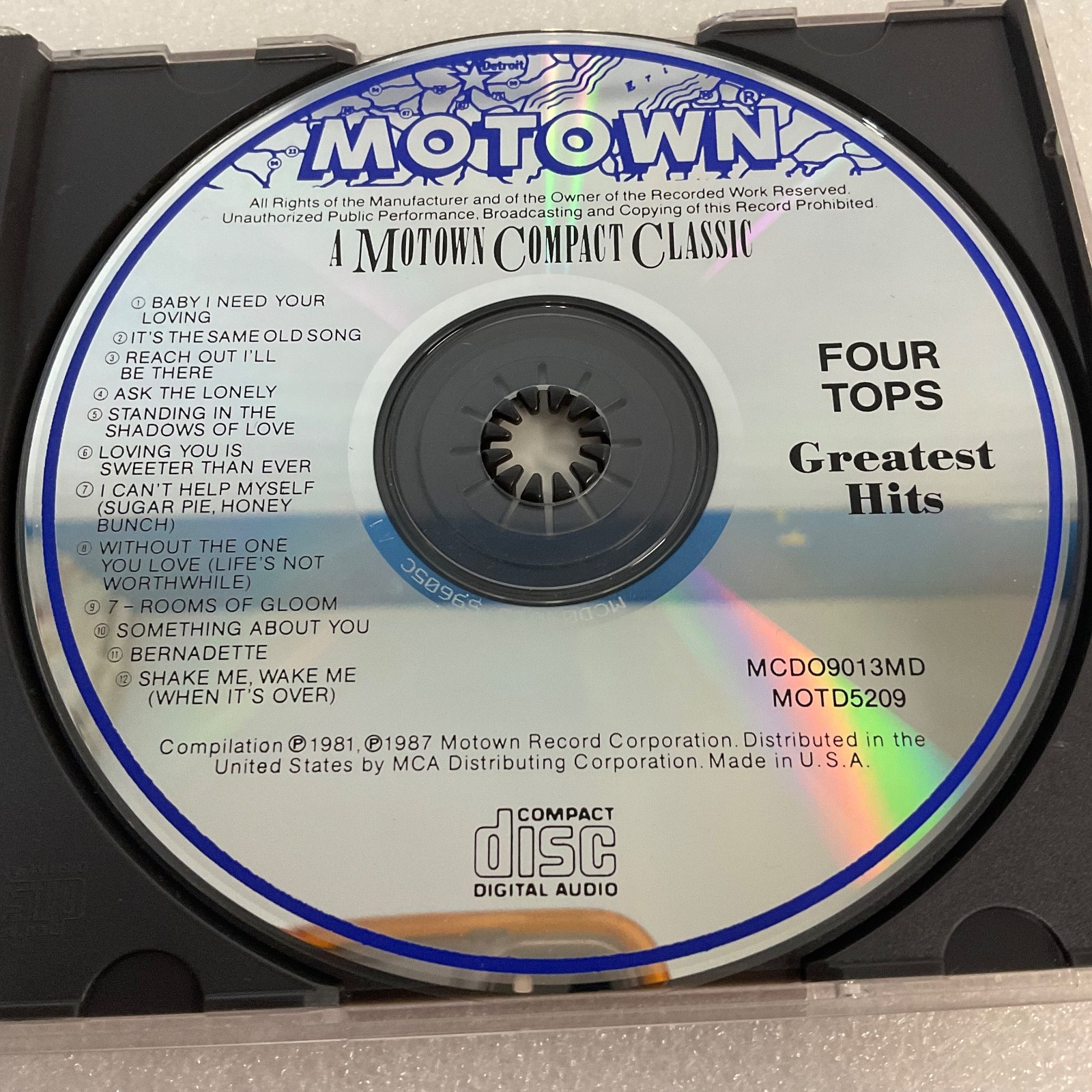 The Four Tops Greatest Hits CD Motown Compact Classic MOTD-5209 - Image 8