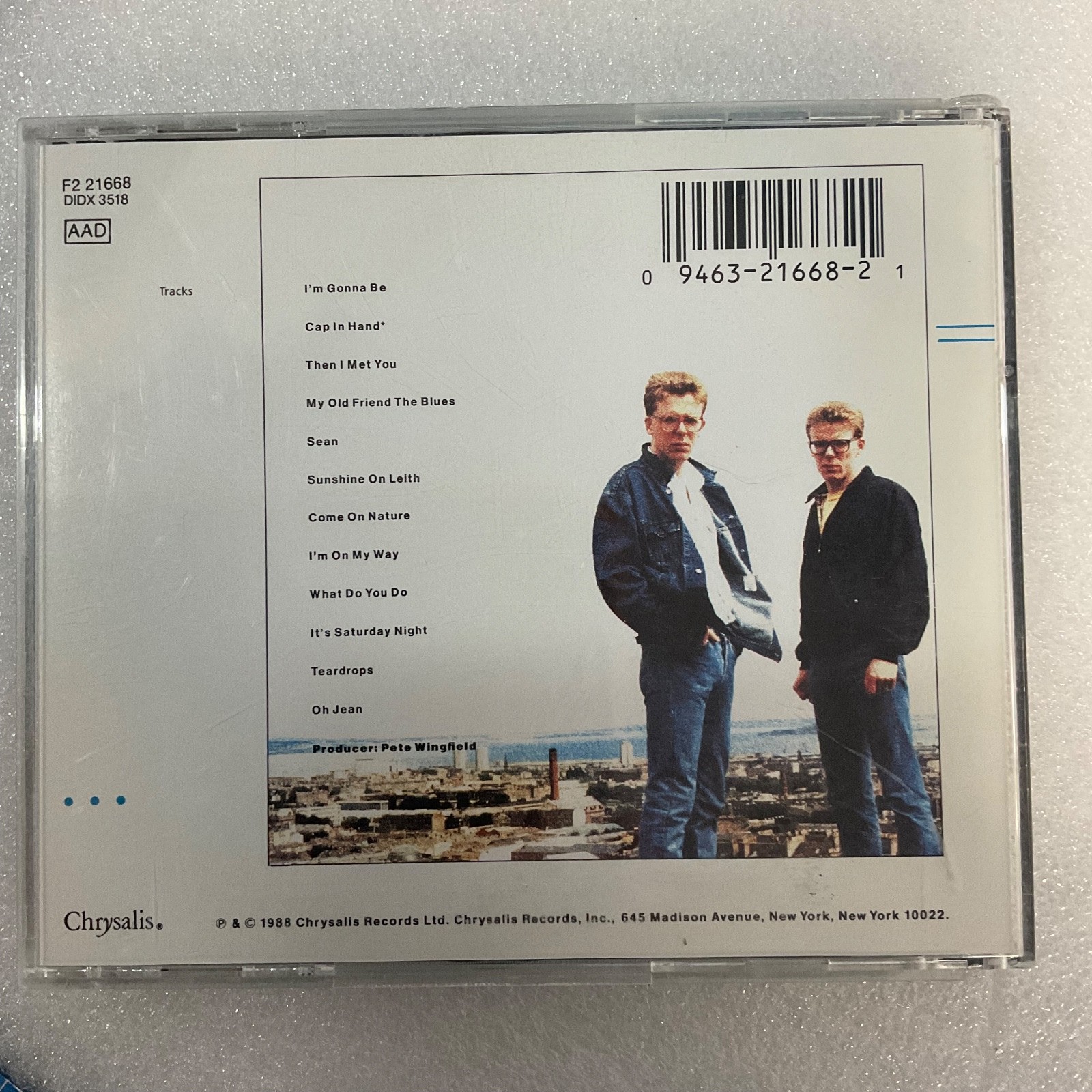 The Proclaimers Sunshine on Leith CD Album Chrysalis 1988 F2 21668 - Image 2