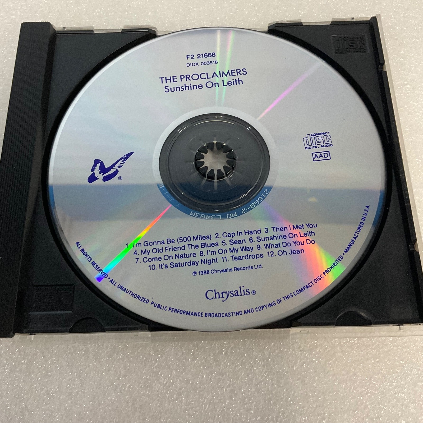 The Proclaimers Sunshine on Leith CD Album Chrysalis 1988 F2 21668 - Image 8
