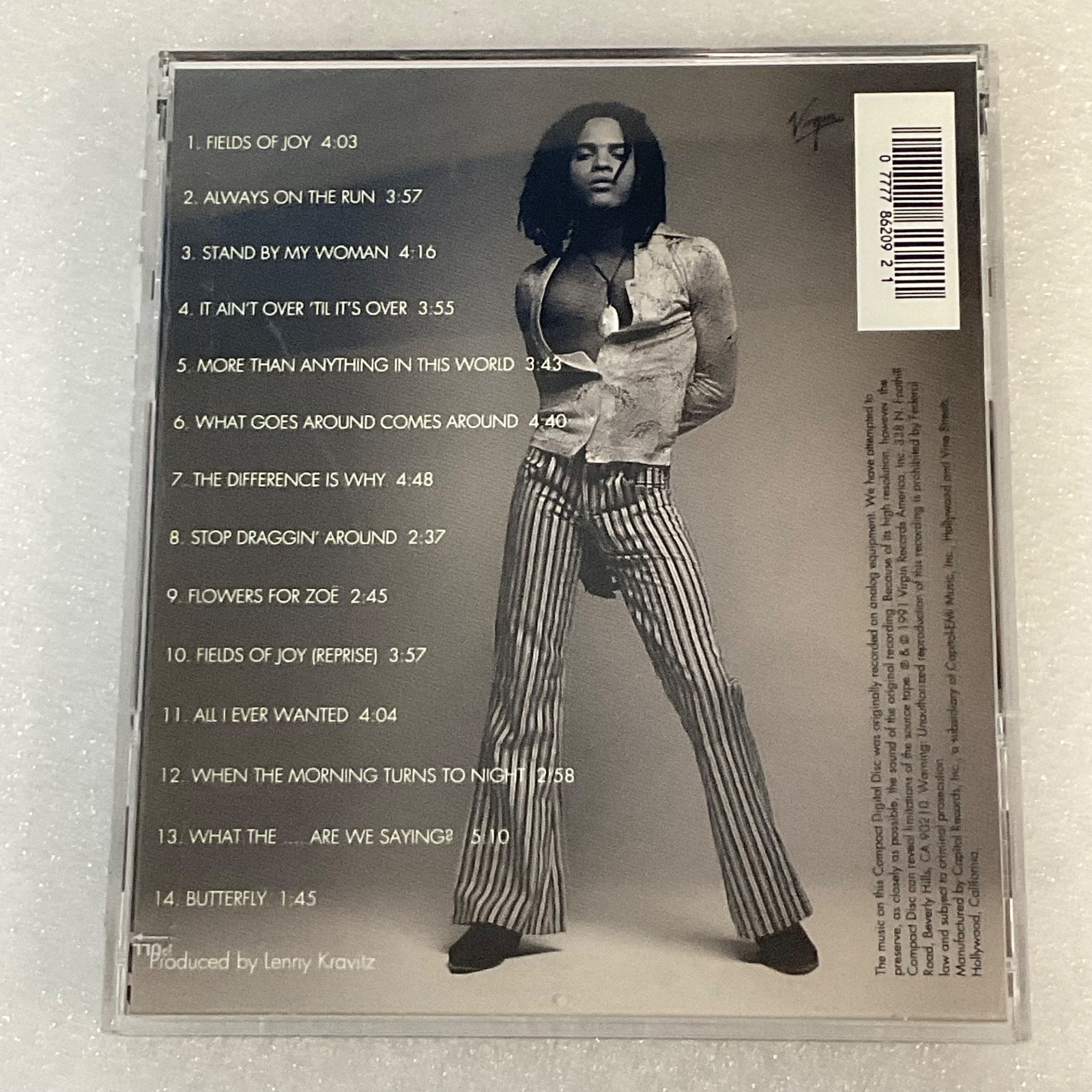 Lenny Kravitz Mama Said CD Album 1991 Virgin Records V2-86209 - Image 2