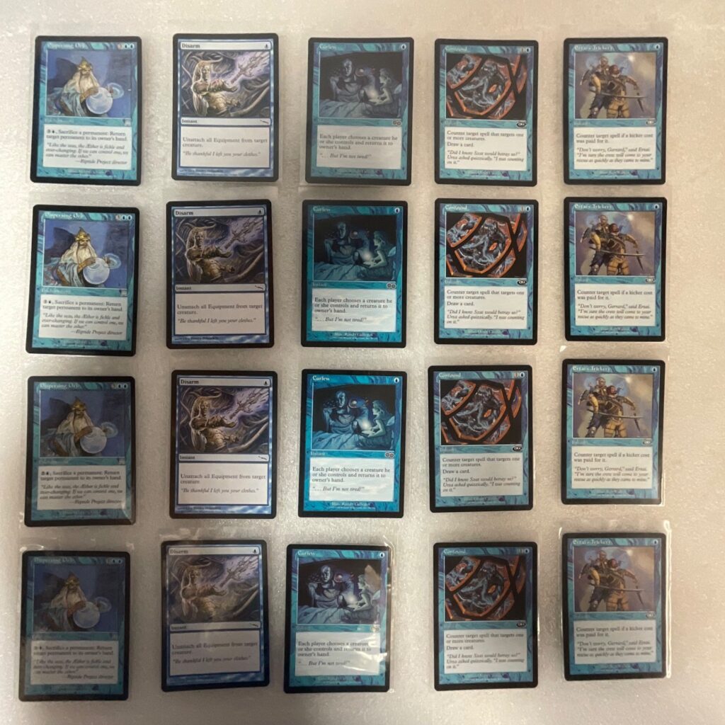 MTG Magic the Gathering Lot of 20 Blue Mixed Sets Planeshift Mirrodin - Image 1