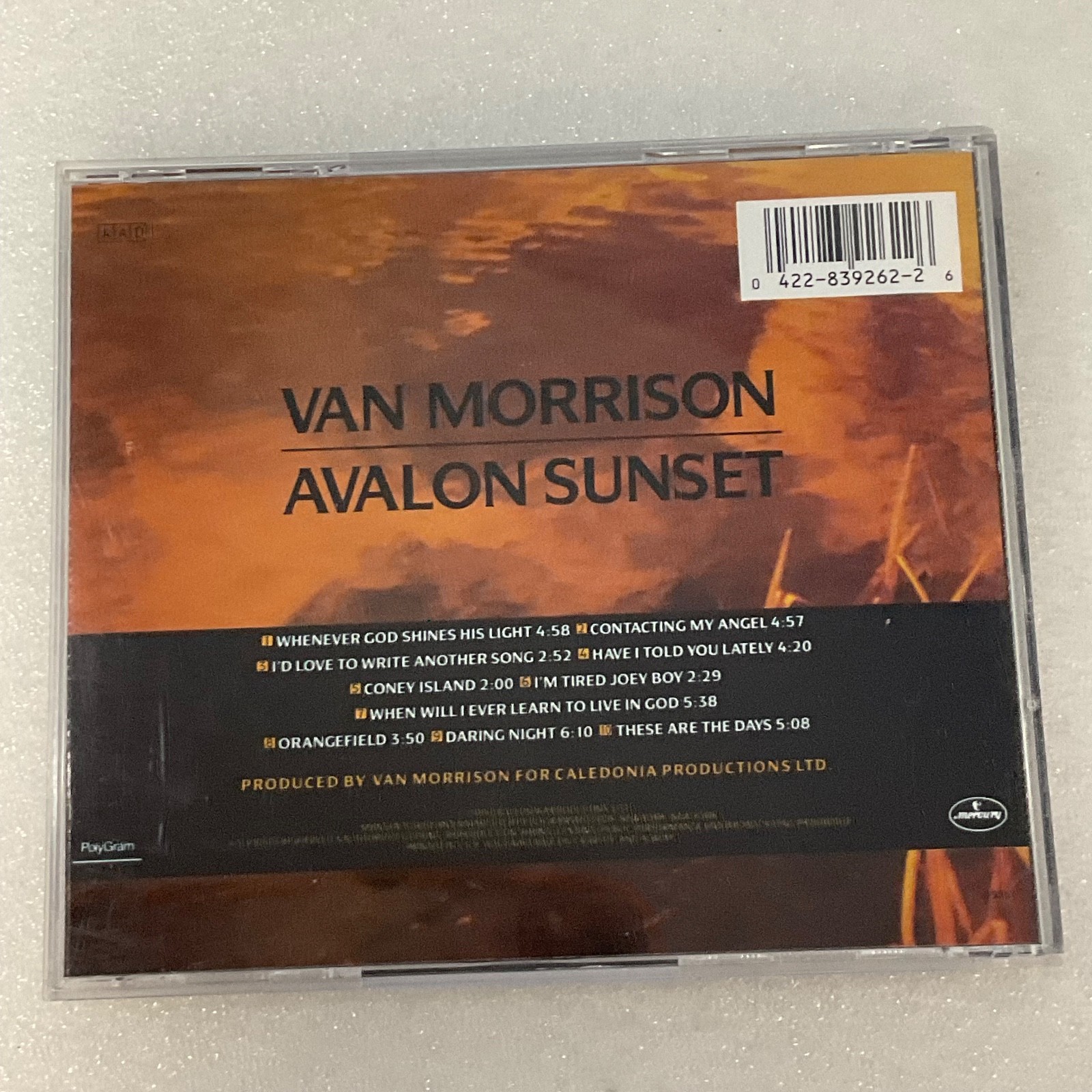 Van Morrison Avalon Sunset CD Album 1989 Mercury 839262-2 - Image 2