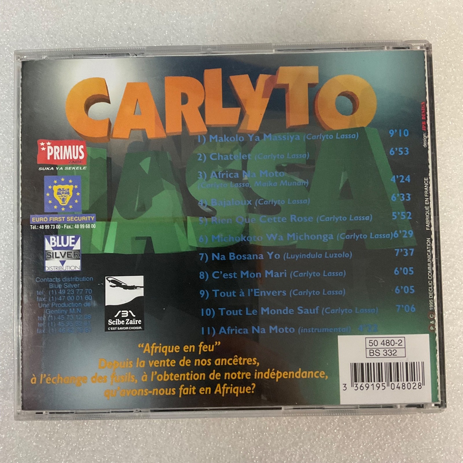 Carlyto Lassa Africa na Moto Music CD Blue Silver 50 480-2 World Album - Image 2