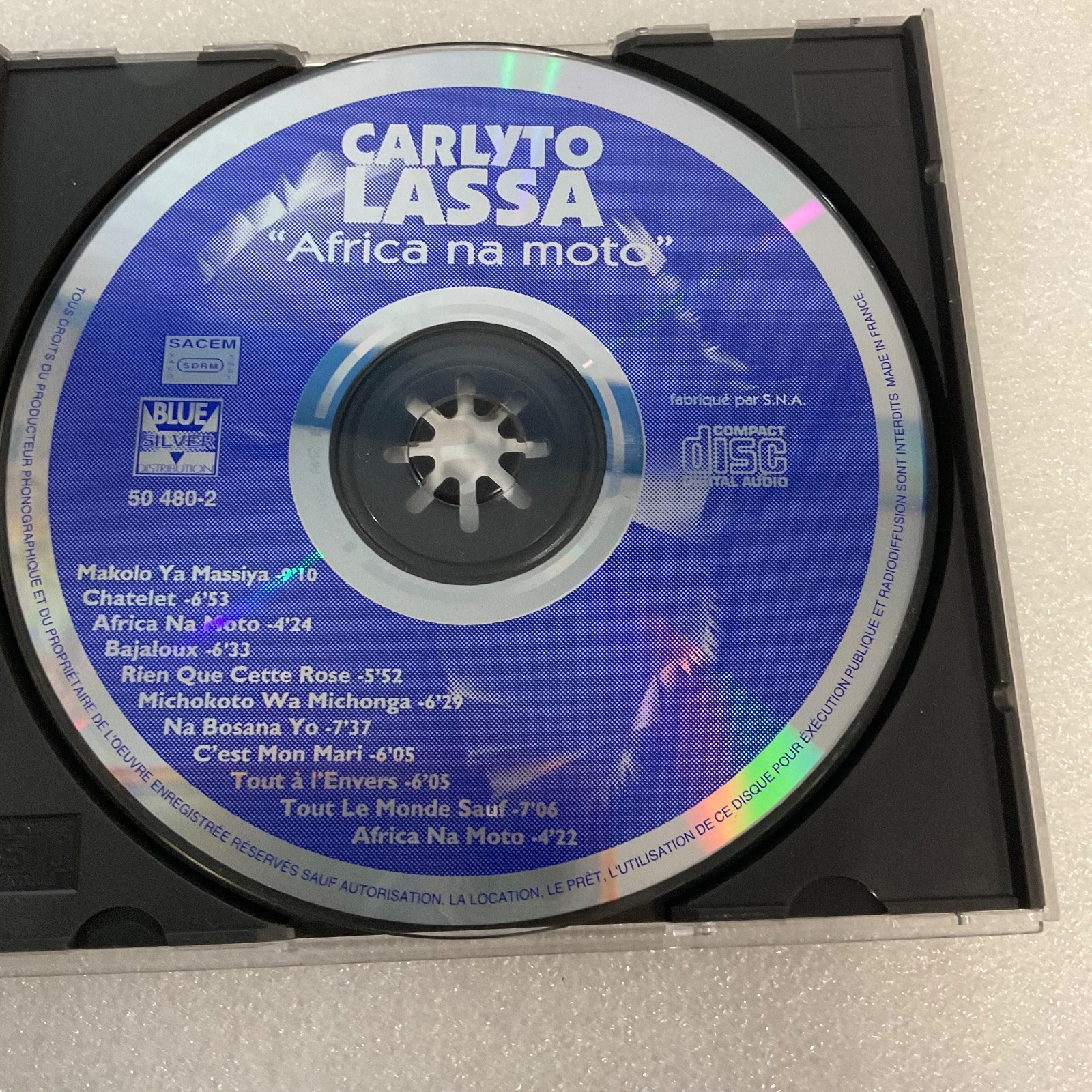 Carlyto Lassa Africa na Moto Music CD Blue Silver 50 480-2 World Album - Image 8