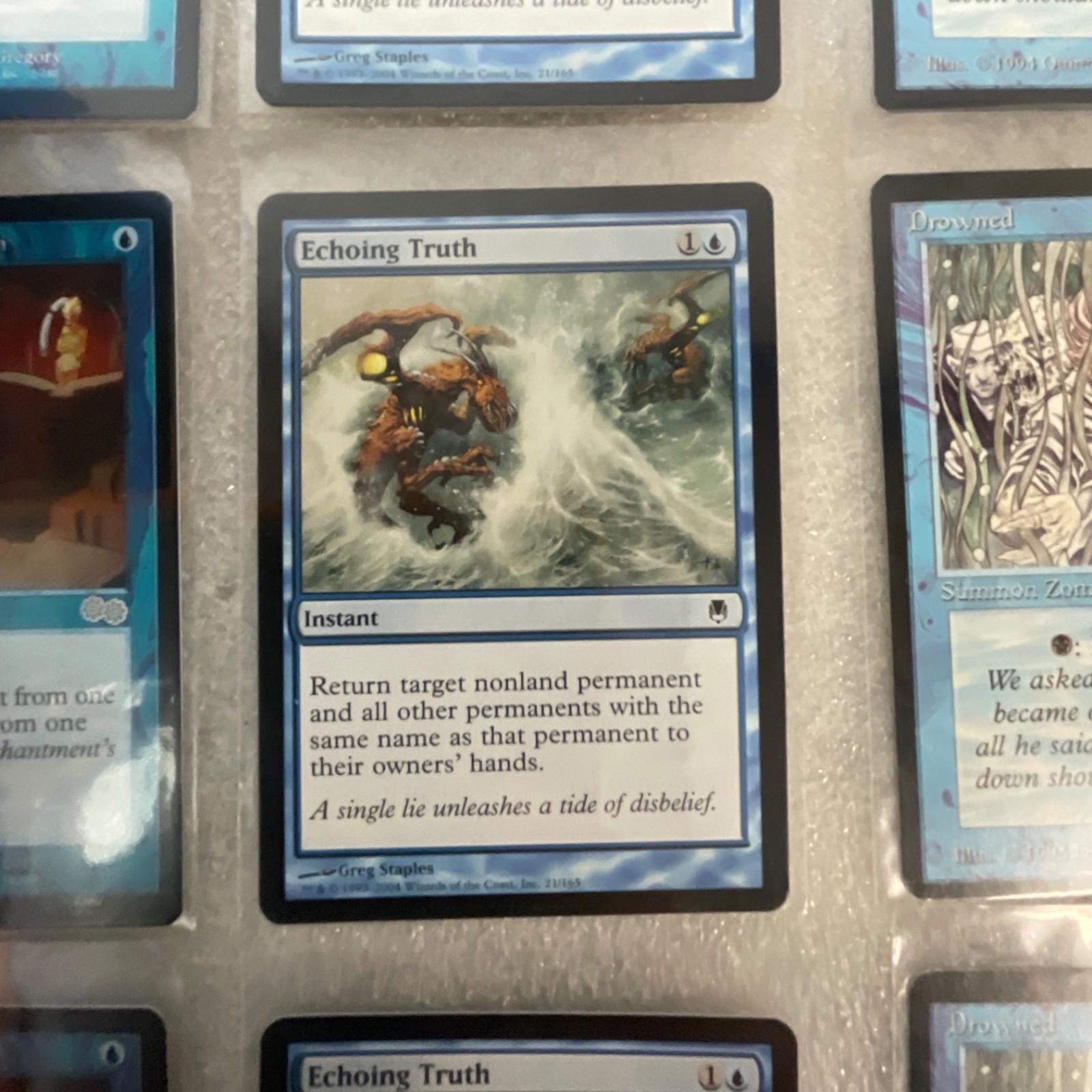 MTG Lot of 20 Blue Cards Mixed The Dark / Urza’s Saga / Darksteel - Image 11