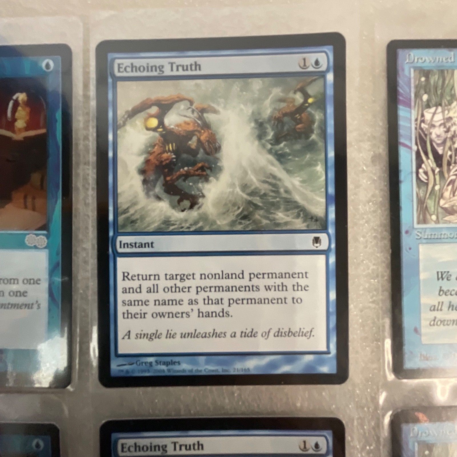 MTG Lot of 20 Blue Cards Mixed The Dark / Urza’s Saga / Darksteel - Image 10