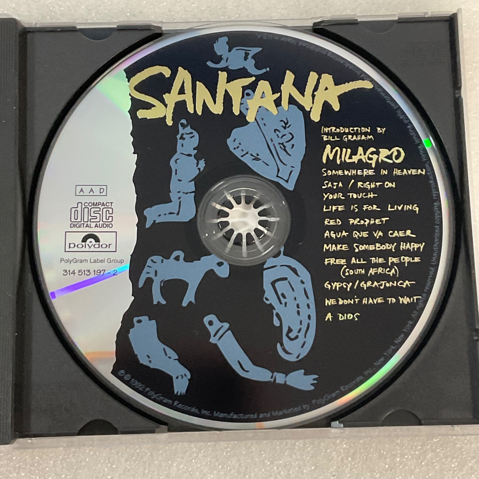 Santana Milagro CD Album 1992 Rock Latin Fusion Music - Image 8