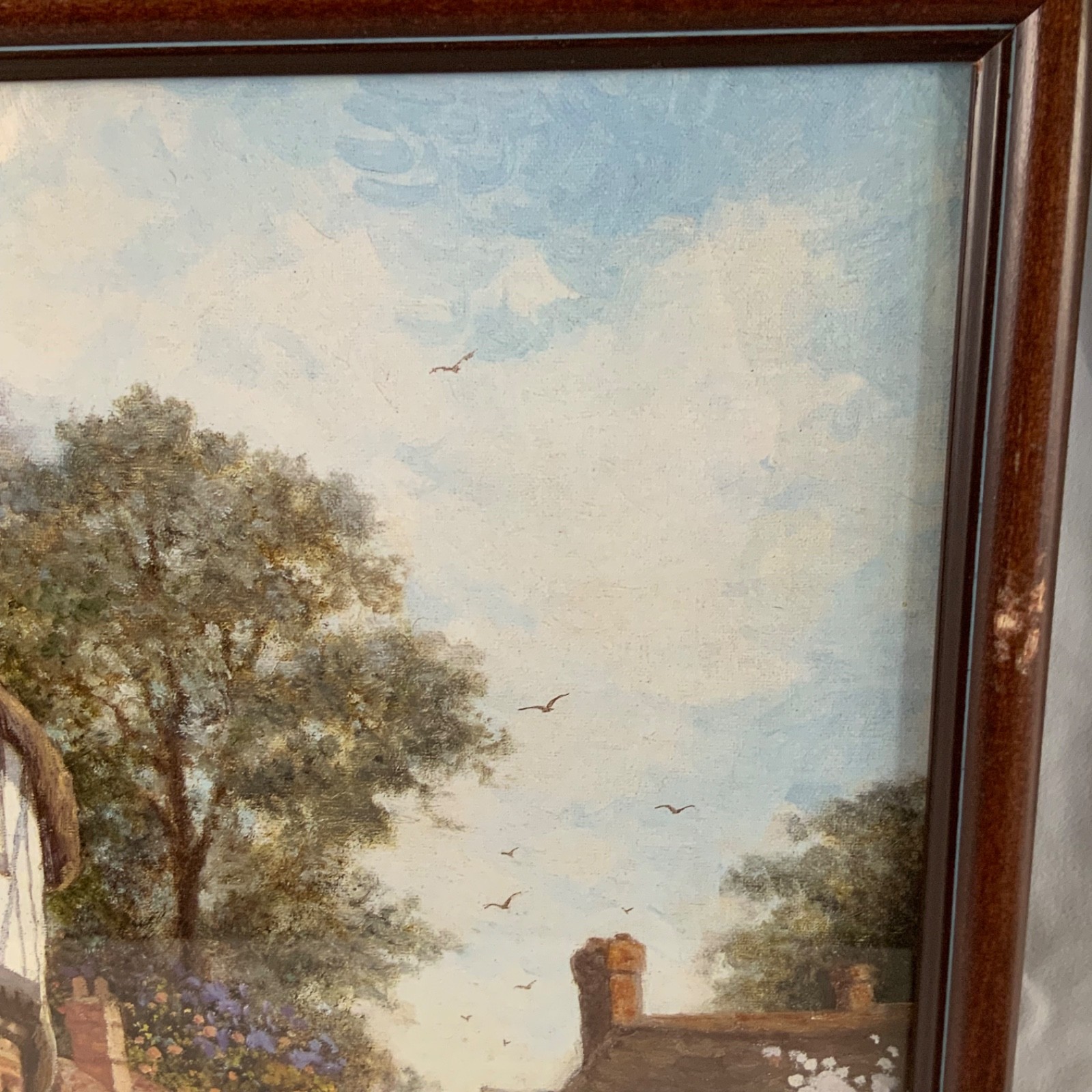 Thelma Leaney Butler The Inn 1988 Framed Cottage Garden Art Print 21.5 in - Image 9