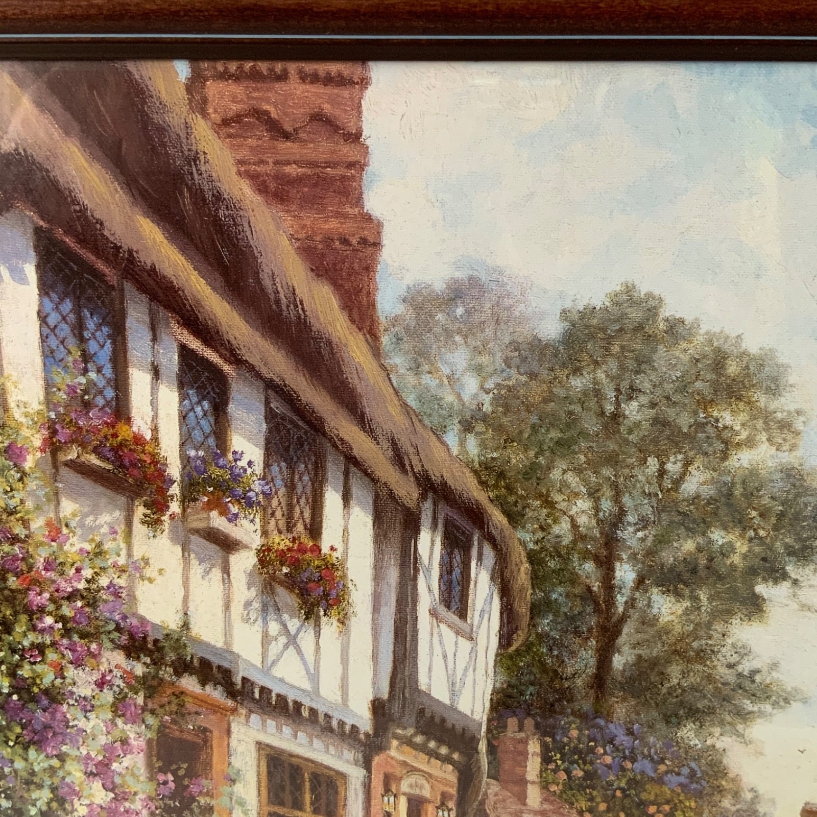 Thelma Leaney Butler The Inn 1988 Framed Cottage Garden Art Print 21.5 in - Image 10