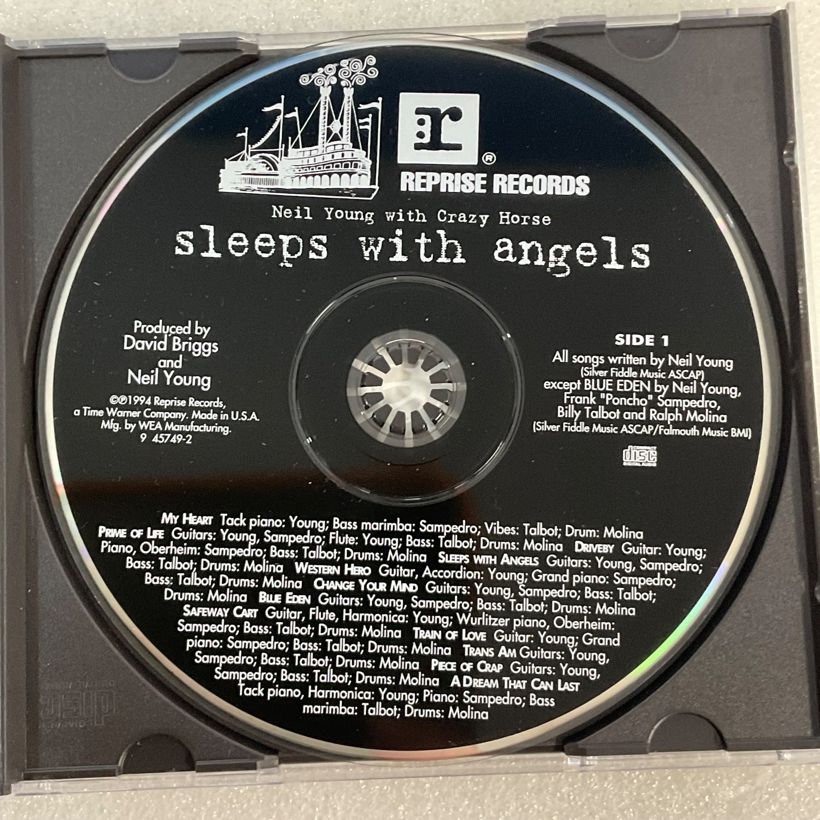 Neil Young & Crazy Horse Sleeps With Angels CD 1994 Reprise Records - Image 8