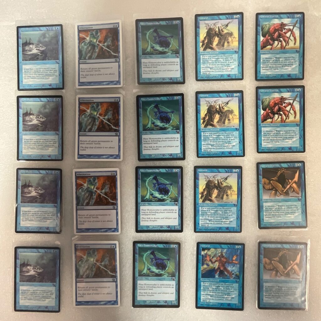 MTG Lot of 20 Blue Mixed Sets Giant Shark Hibernation Homarid - Image 1
