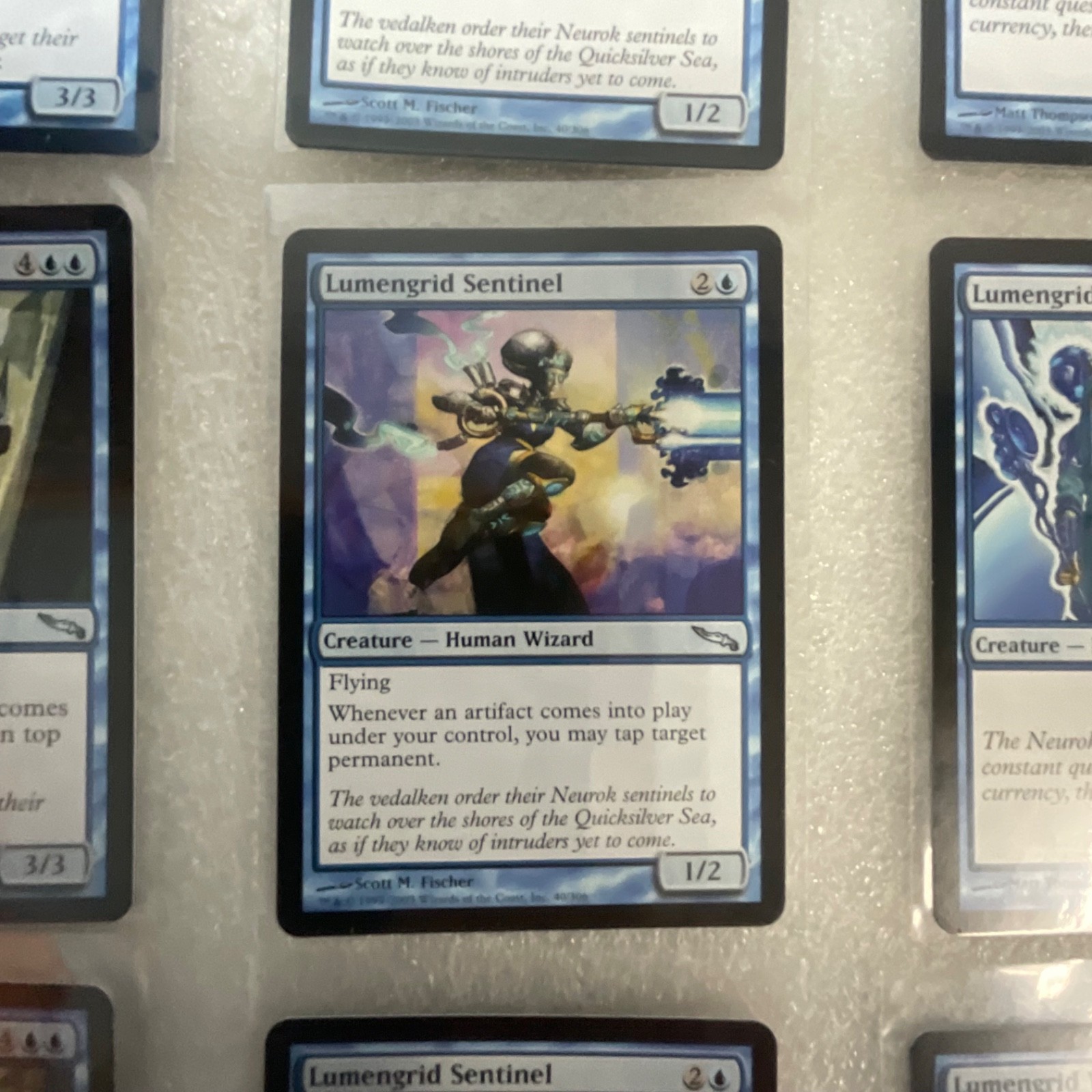 MTG Lot of 20 Mixed Sets Mirrodin & M13 Blue White Green Cards - Image 8