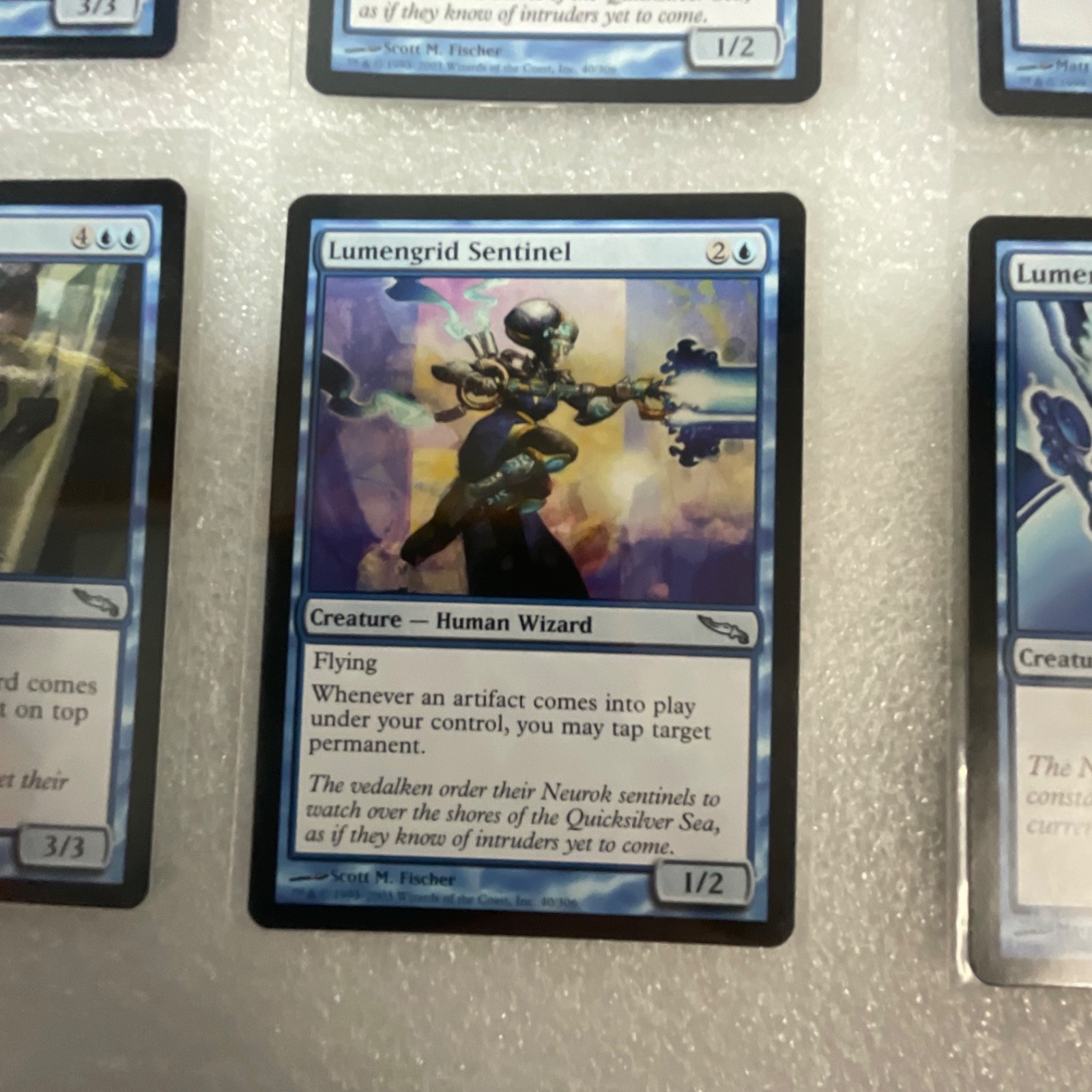 MTG Lot of 20 Mixed Sets Mirrodin & M13 Blue White Green Cards - Image 6