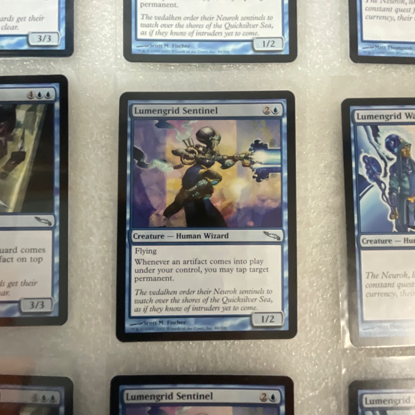 MTG Lot of 20 Mixed Sets Mirrodin & M13 Blue White Green Cards - Image 7
