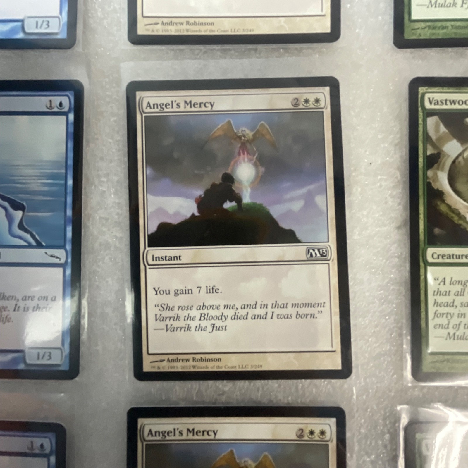 MTG Lot of 20 Mixed Sets Mirrodin & M13 Blue White Green Cards - Image 16