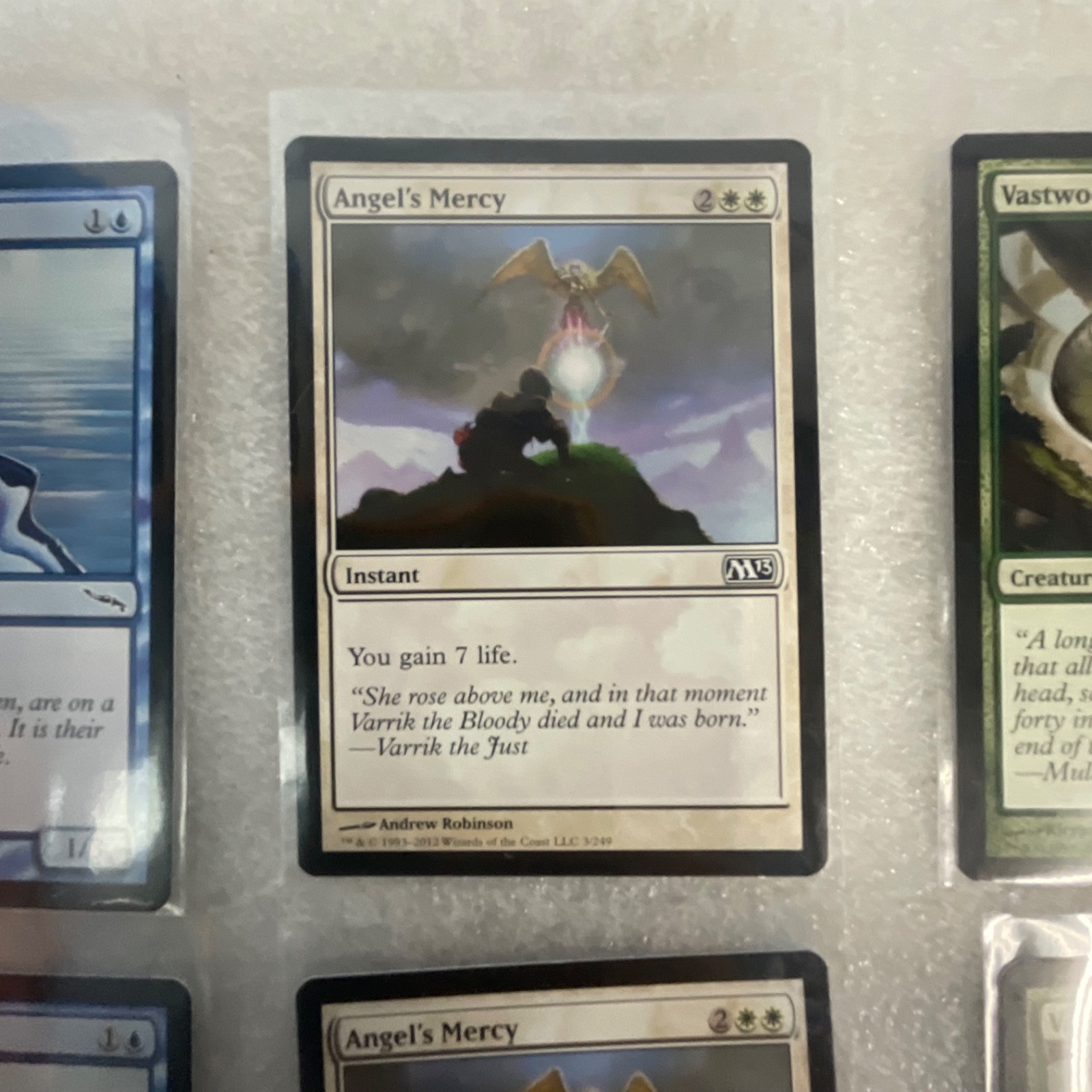 MTG Lot of 20 Mixed Sets Mirrodin & M13 Blue White Green Cards - Image 17