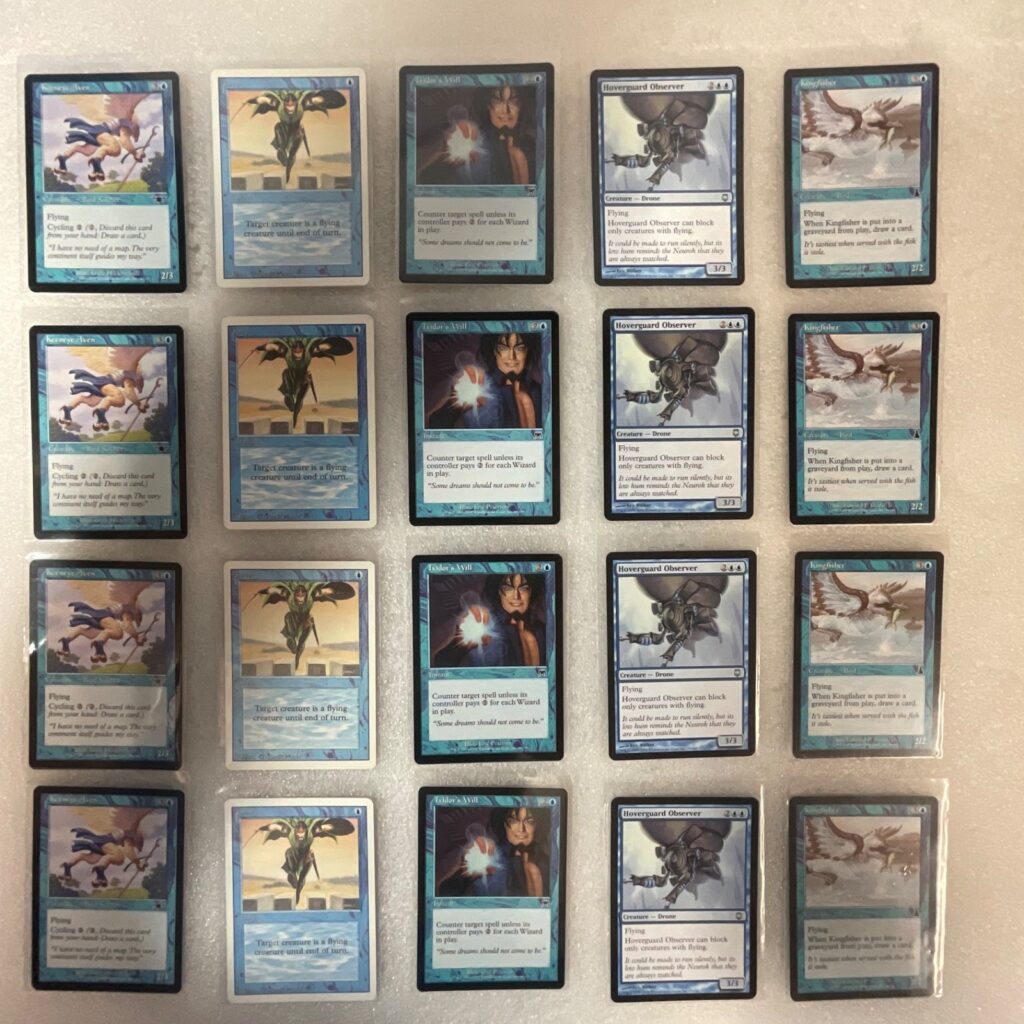 MTG Lot of 20 Blue Mixed Sets Revised Onslaught Mirrodin - Image 1