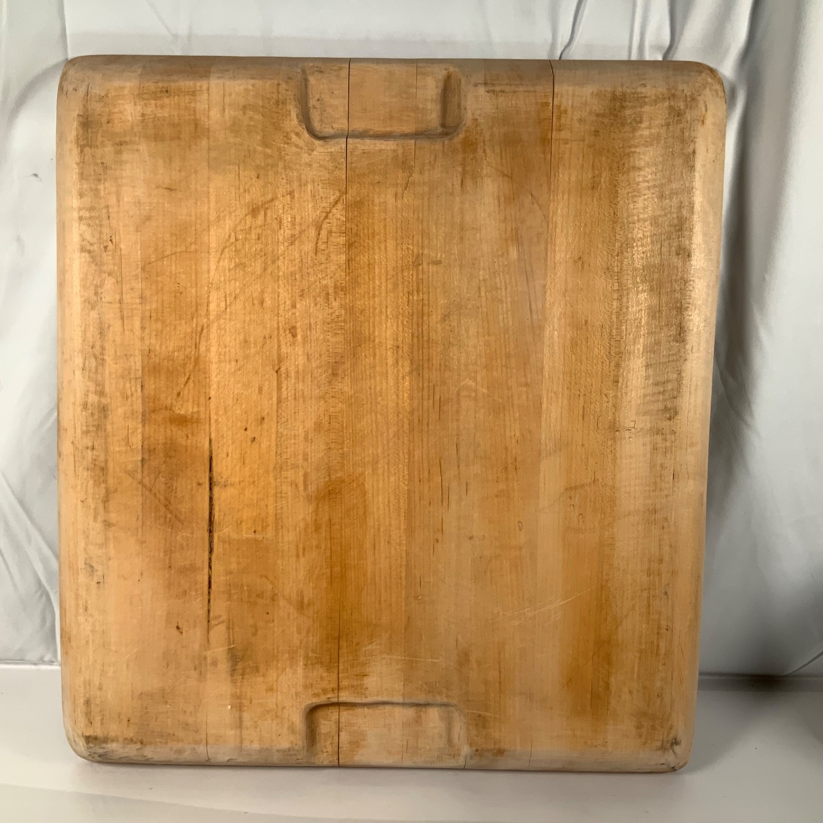 Large Rustic Wood Display Tray Carved S 20 x 18.25 in Heavy Worn Character - Image 2