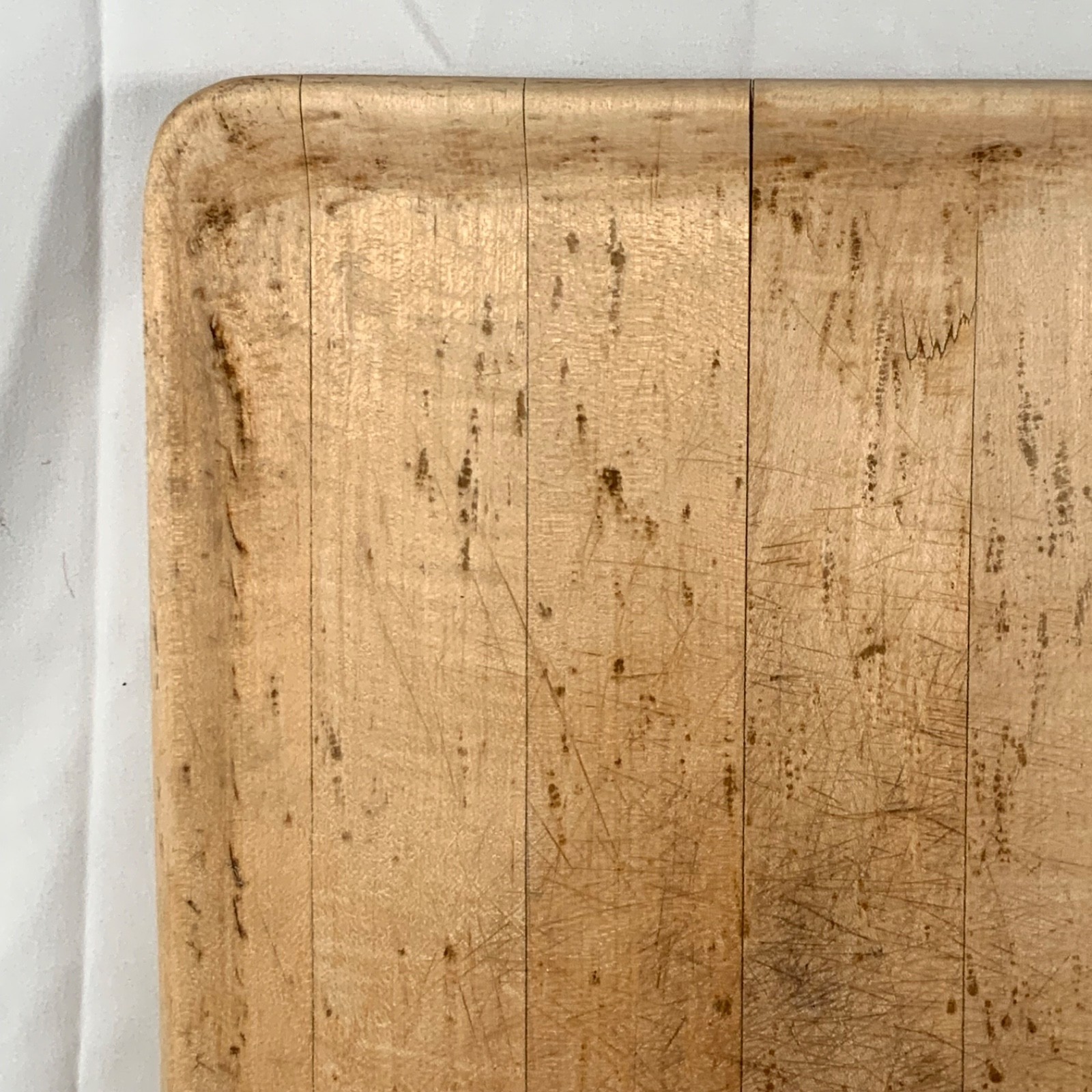 Large Rustic Wood Display Tray Carved S 20 x 18.25 in Heavy Worn Character - Image 4