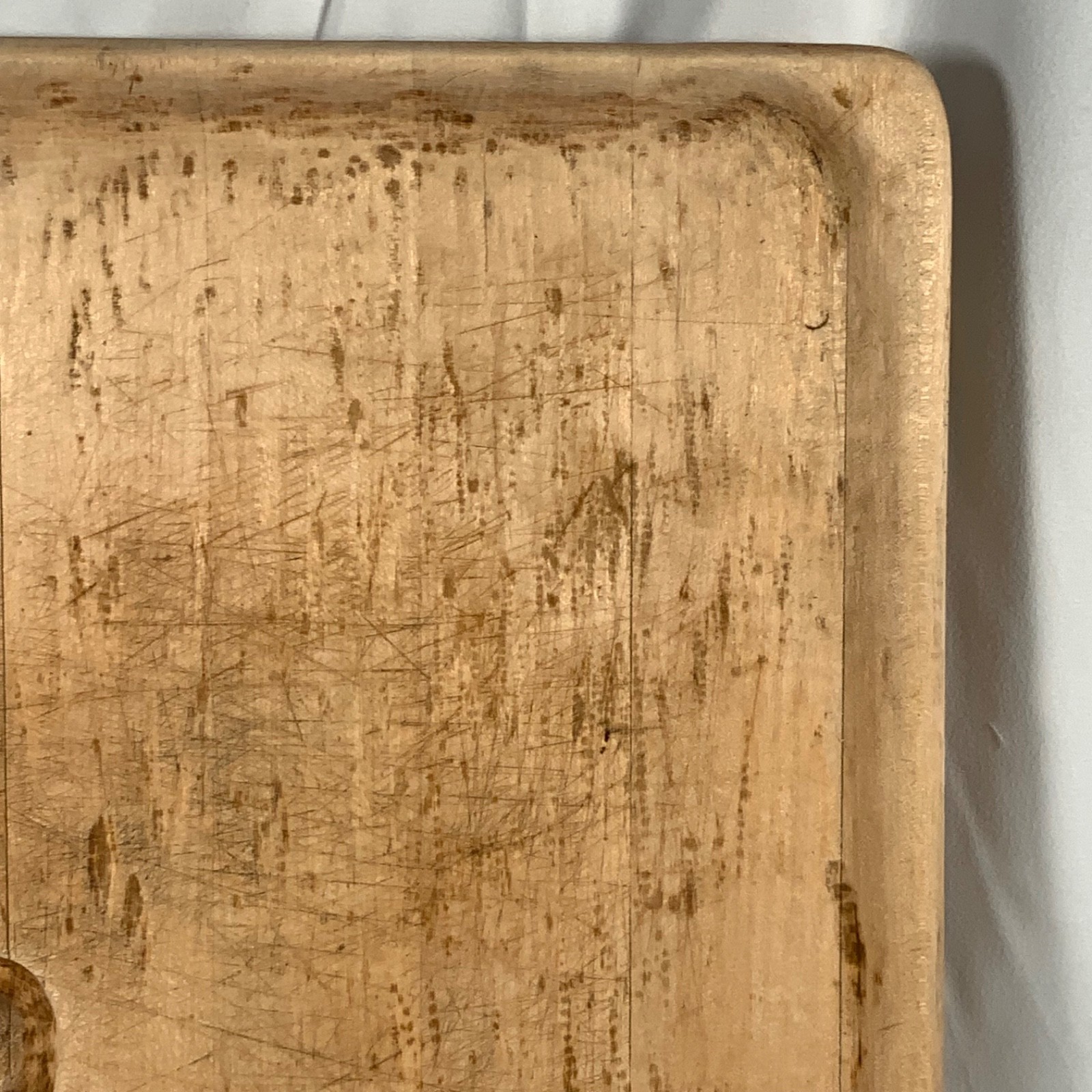 Large Rustic Wood Display Tray Carved S 20 x 18.25 in Heavy Worn Character - Image 5