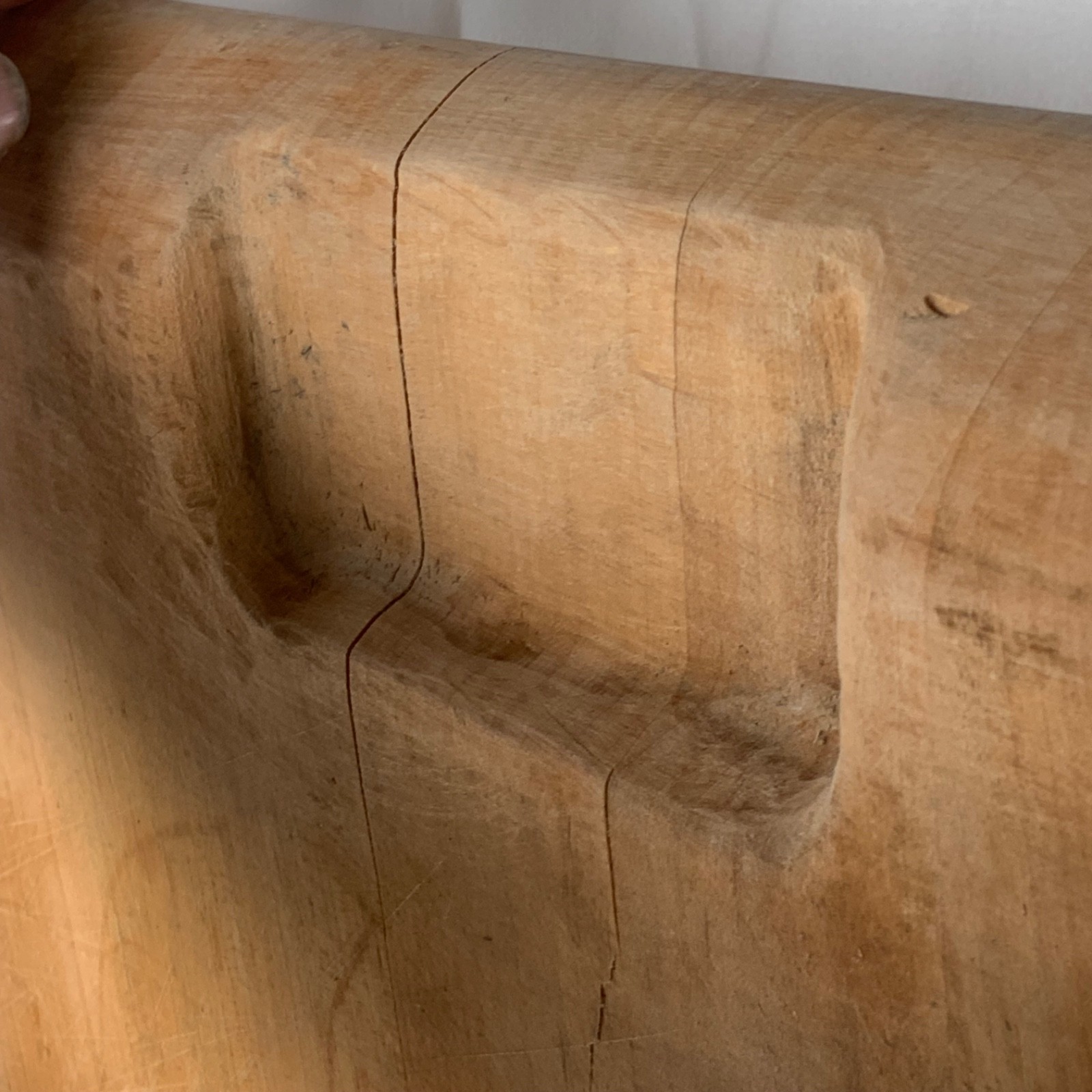 Large Rustic Wood Display Tray Carved S 20 x 18.25 in Heavy Worn Character - Image 15