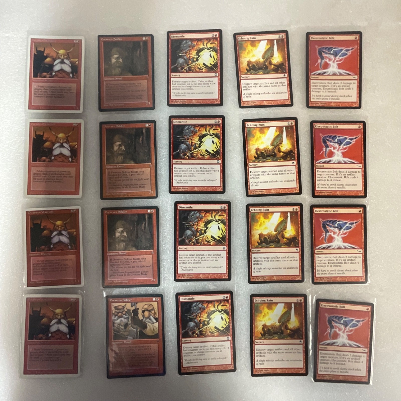 Magic the Gathering MTG Lot of 20 Red Revised & Mirrodin Darksteel - Image 1