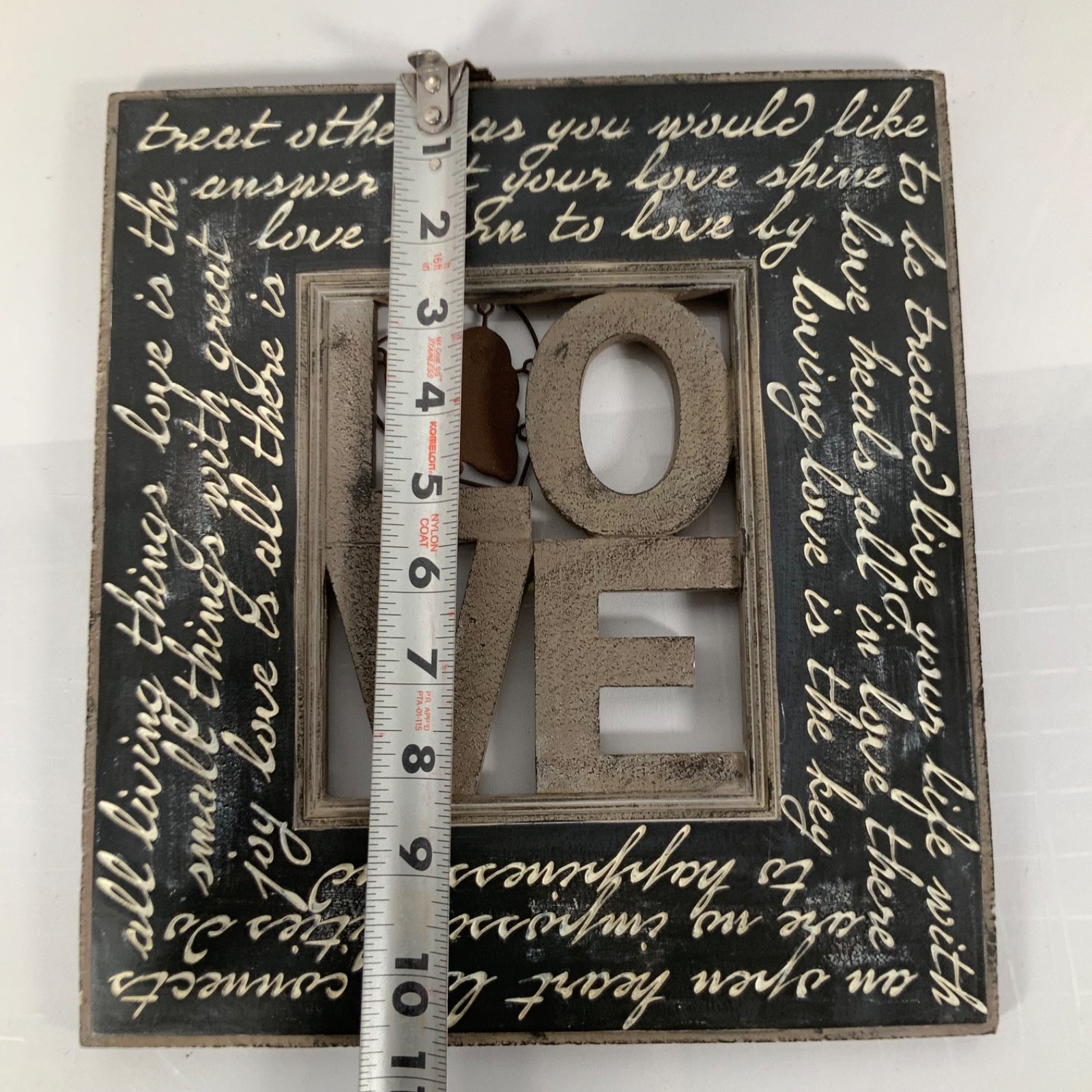 LOVE Inspirational Quote Wall Plaque Indoor Outdoor Decor 11 x 9 in - Image 8