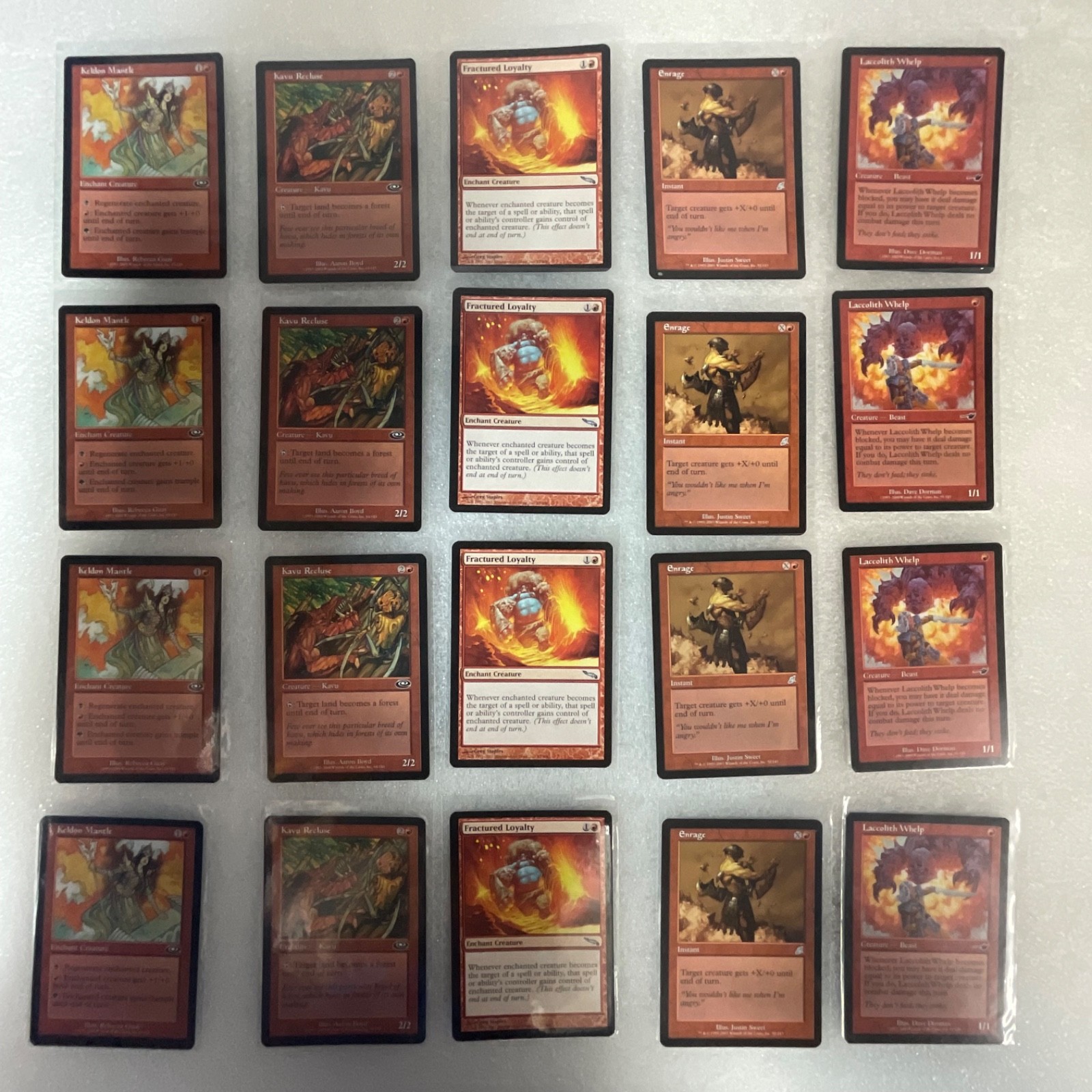 MTG Lot of 20 Red Mixed Planeshift Nemesis Mirrodin Scourge - Image 1