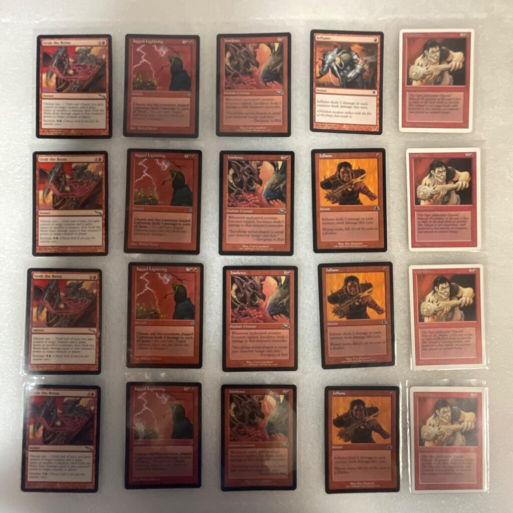 MTG Lot of 20 Red Grab the Reins Inflame Gray Ogre Mixed Sets - Image 1