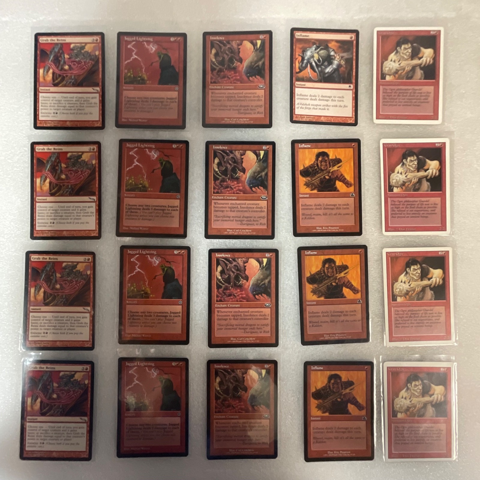 MTG Lot of 20 Red Grab the Reins Inflame Gray Ogre Mixed Sets - Image 1