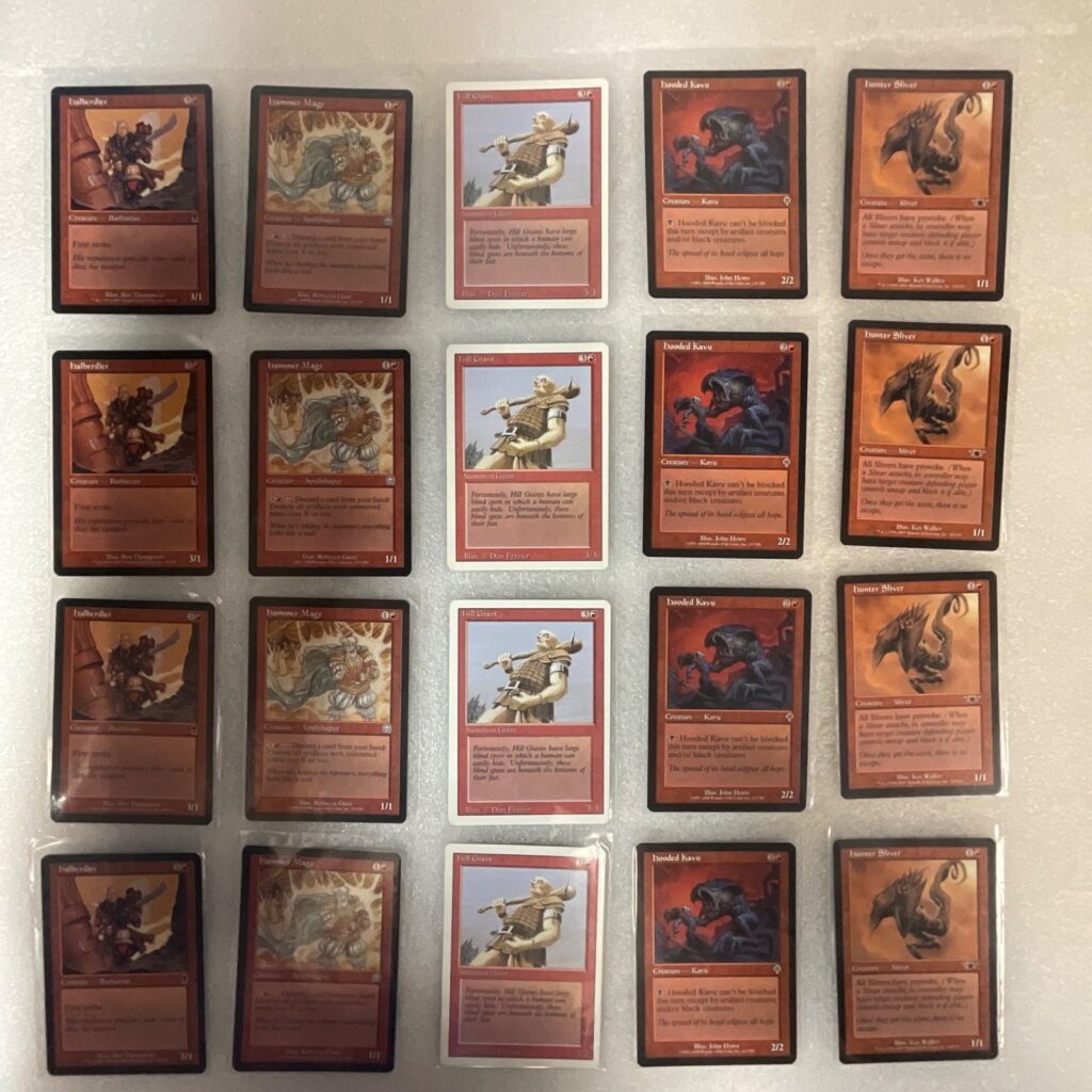 MTG Lot of 20 Red Cards Hooded Kavu Hunter Sliver Mixed Sets - Image 1
