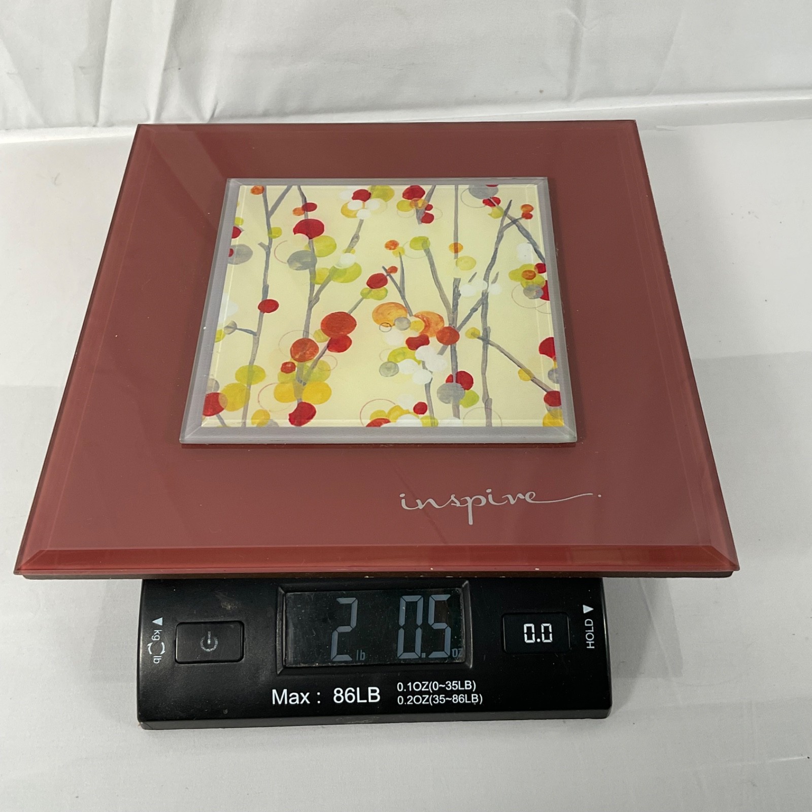 New View Inspire Floral Glass Wall Plaque Red 9 x 9 in - Image 13