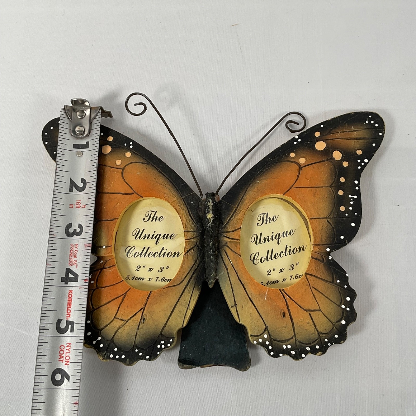 Magic Creations Butterfly Double Photo Frame 2x3 Orange Black 8 in - Image 10