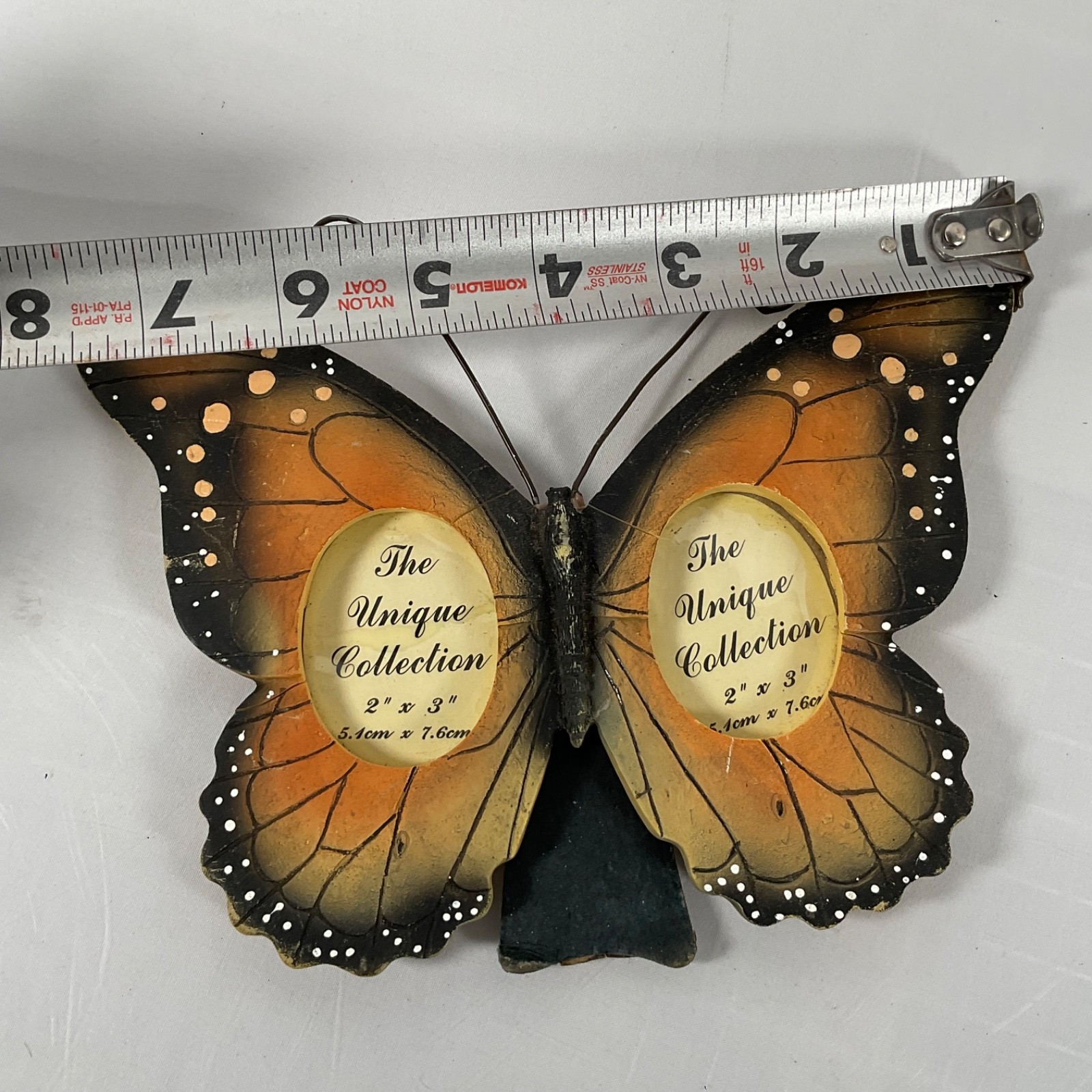 Magic Creations Butterfly Double Photo Frame 2x3 Orange Black 8 in - Image 11